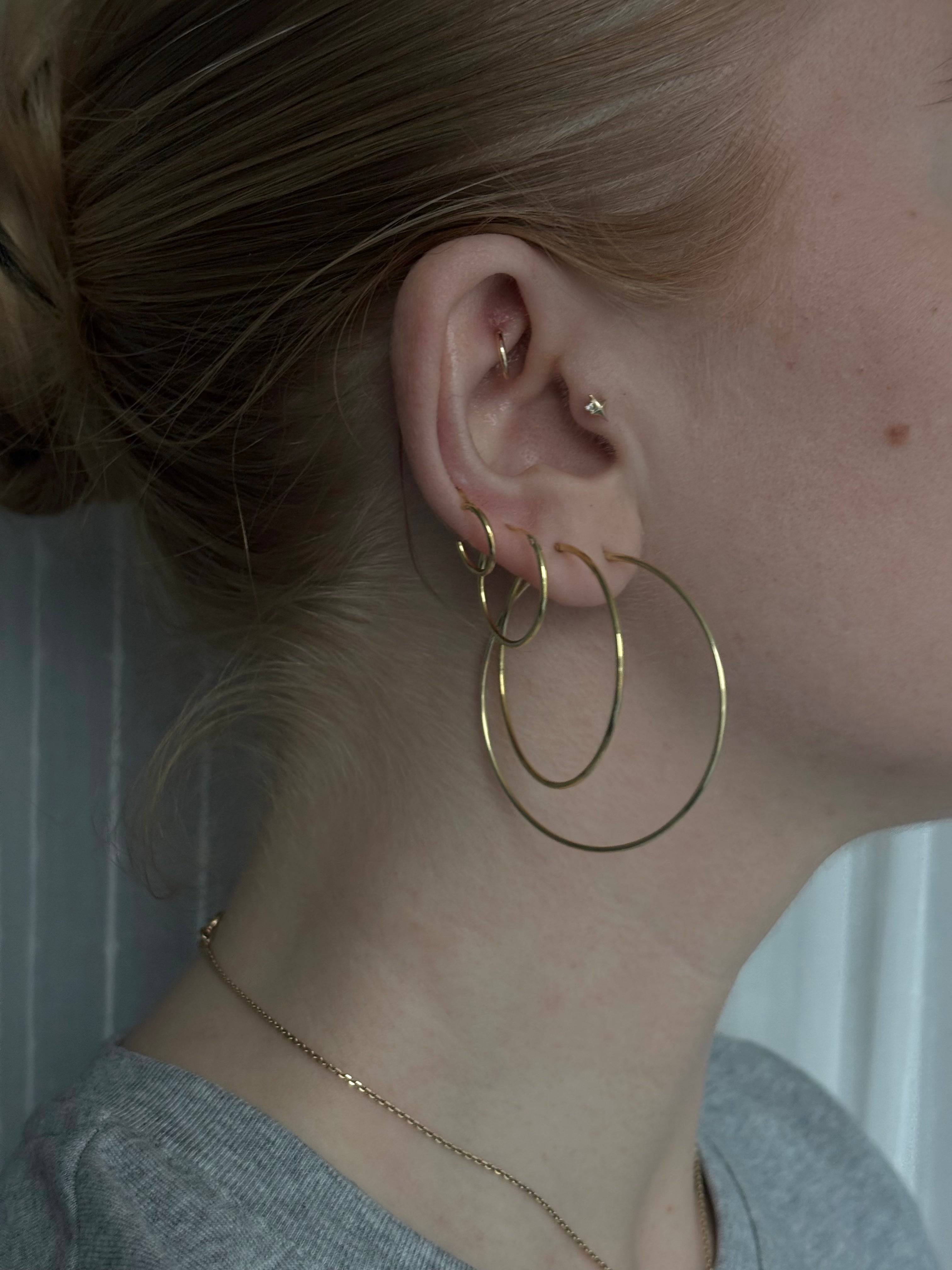 jwlry essentials Øreringe Basic hoops 14 mm - sølv 8110521