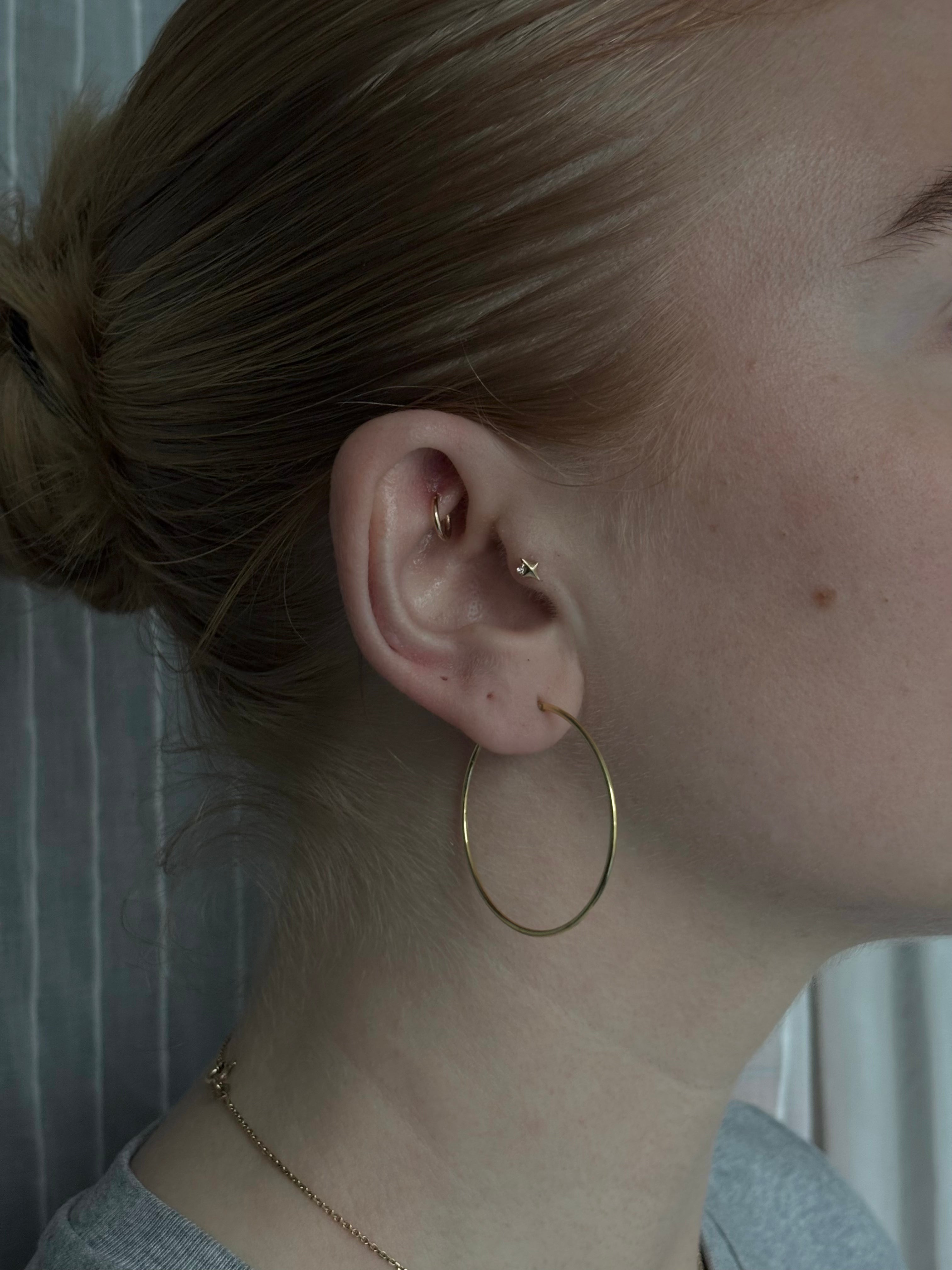 jwlry essentials Øreringe Basic hoops 40 mm - sølv 8110524