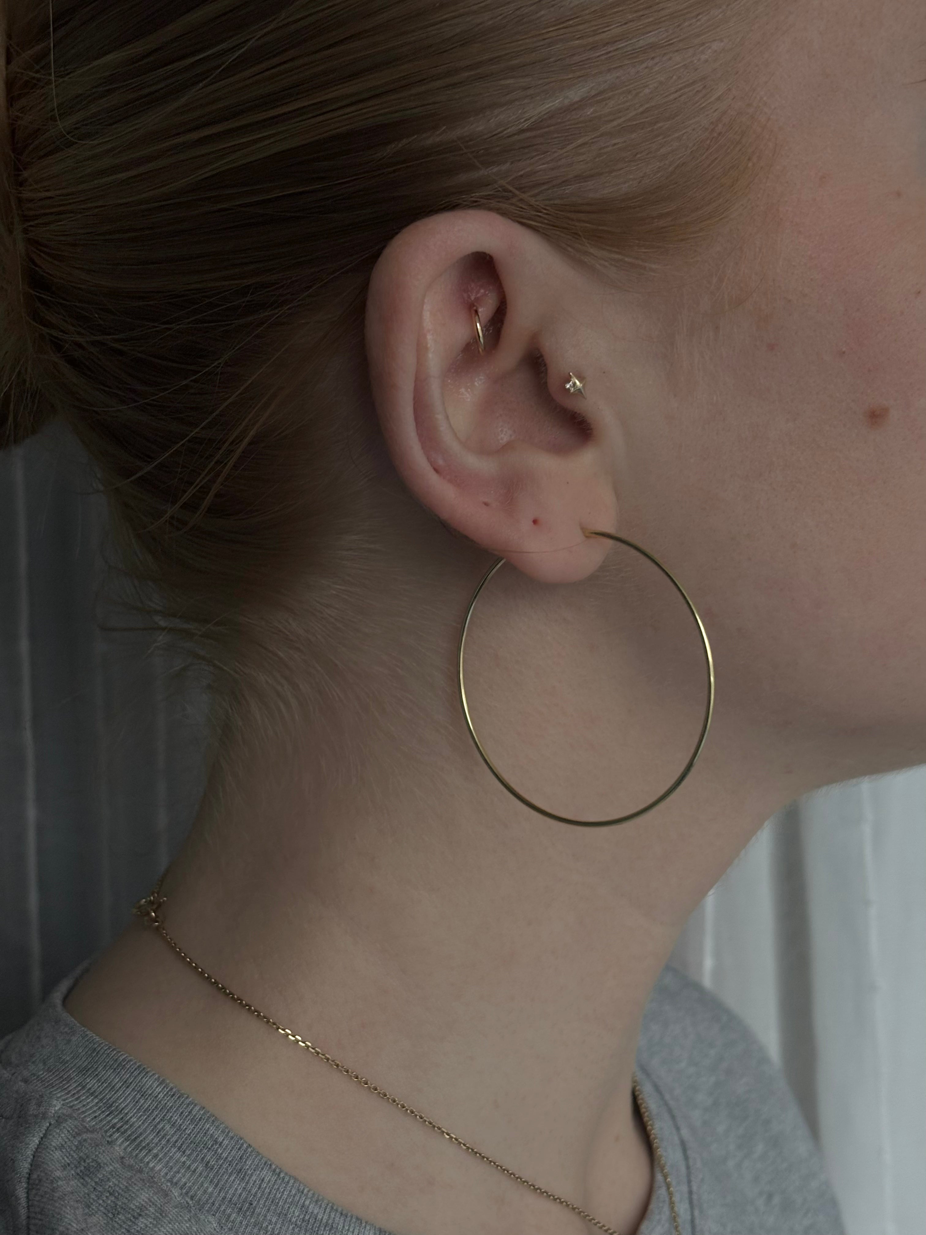 jwlry essentials Øreringe Basic hoops 50 mm - sølv 8110525