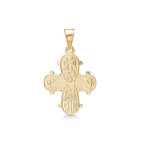 jwlry essentials Halskæder DAGMAR KORS FADERVOR VEDHÆNG - 14 kt. guld 8530539