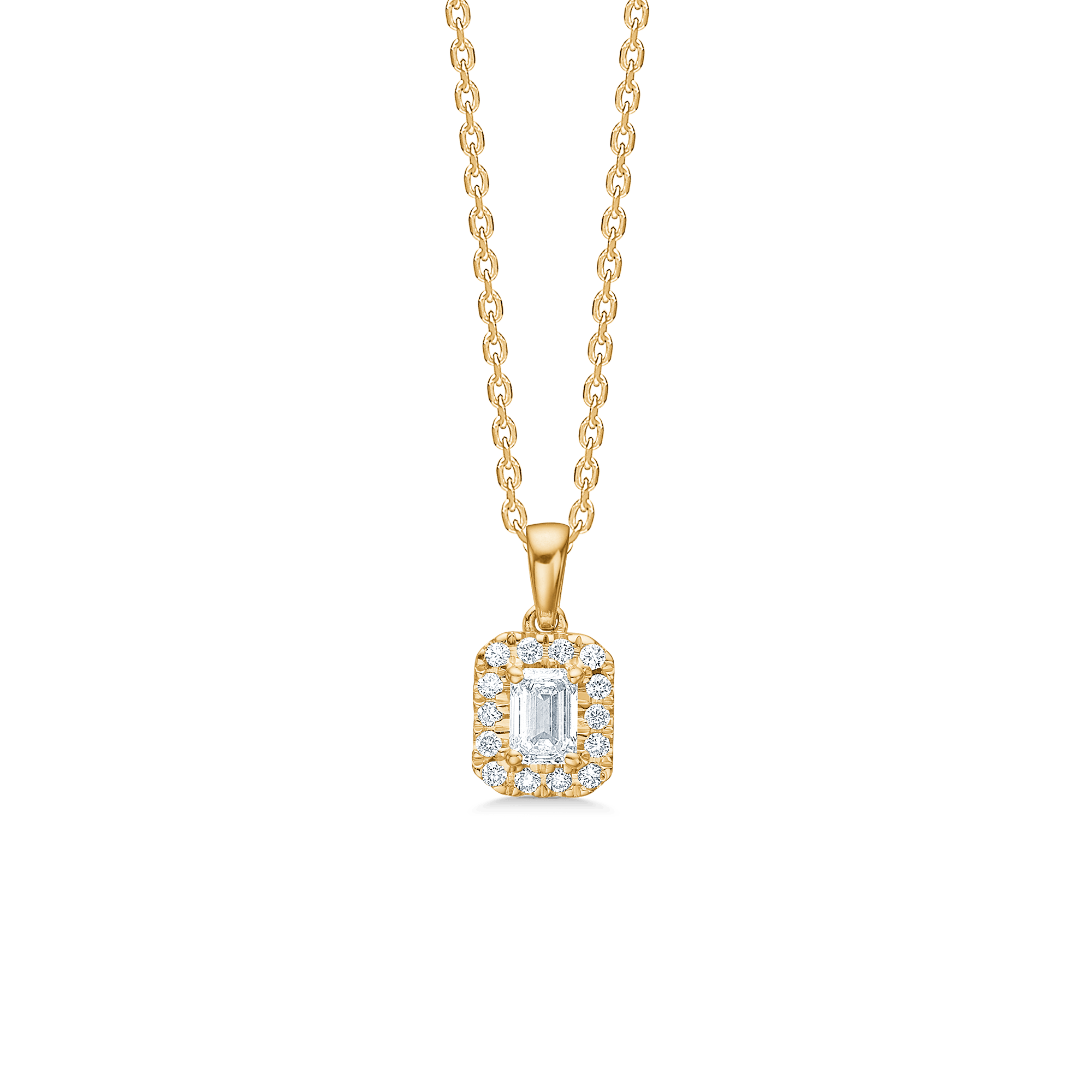 jwlry essentials Diamond Dream baguette vedhæng - 14 karat 01-531020