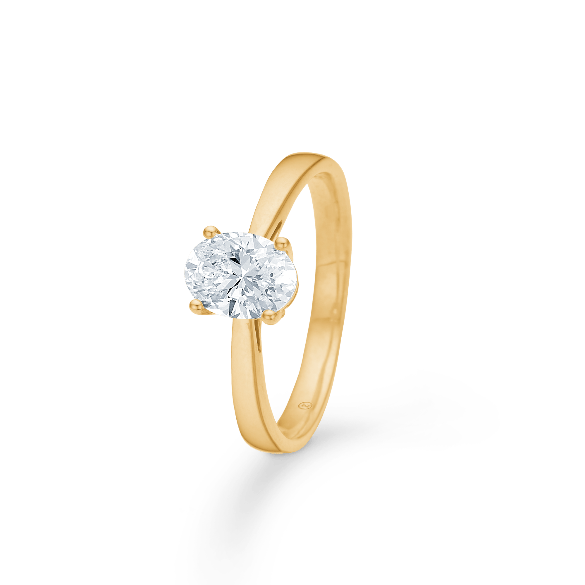 jwlry essentials Diamond Dream oval solitaire ring - 14 karat