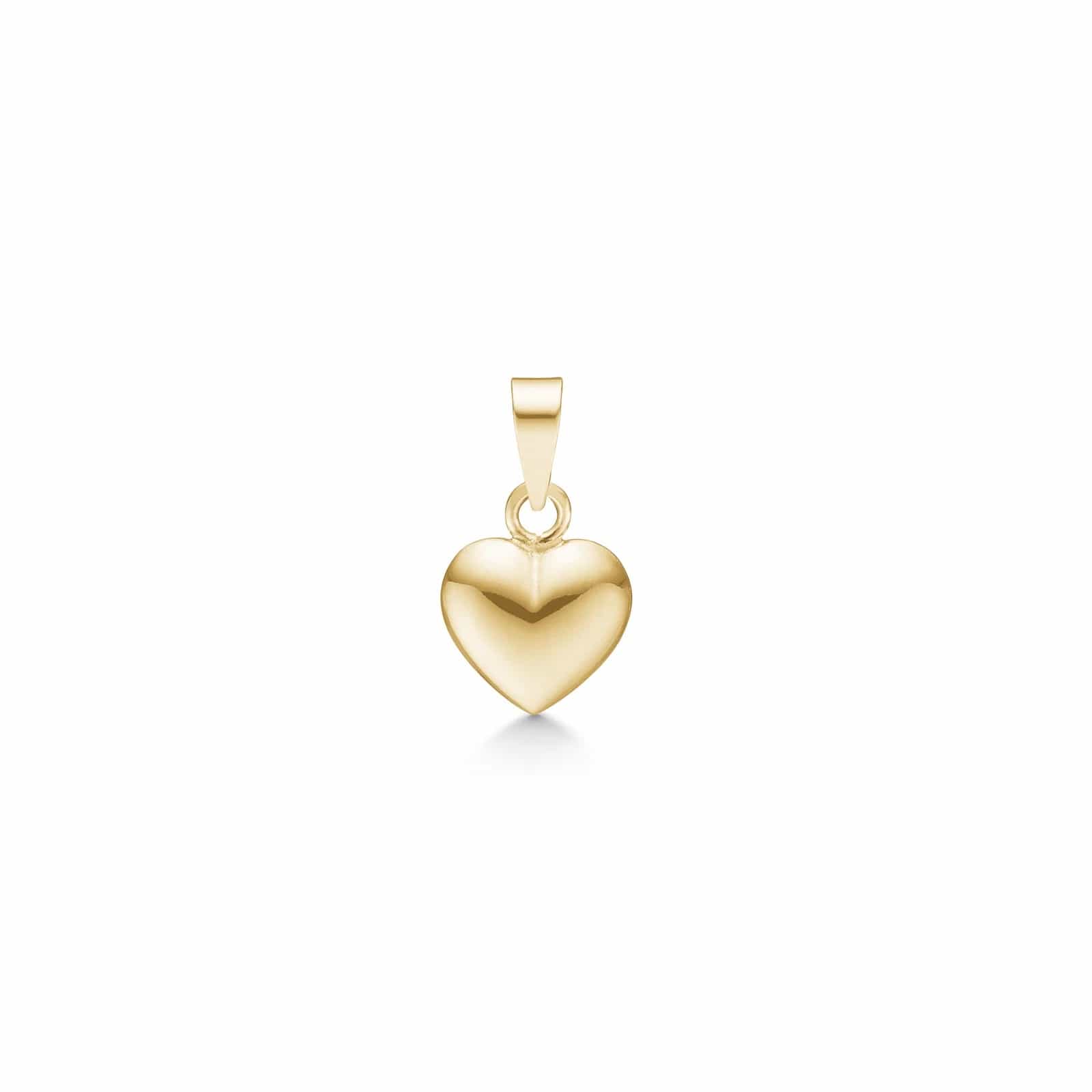 jwlry essentials Vedhæng Hjertevedhæng small 9 mm  - 8 karat guld 8330530