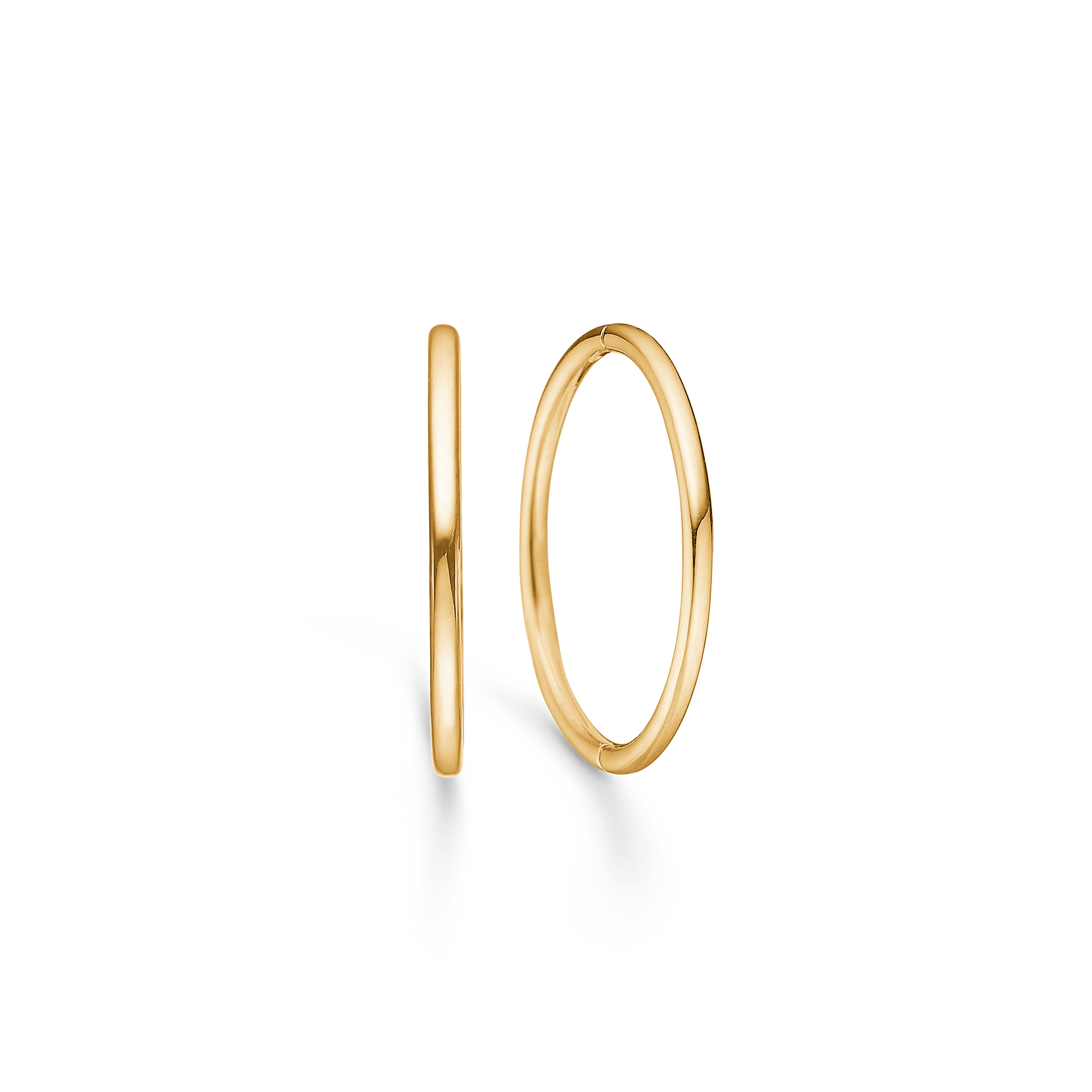 jwlry essentials Øreringe KNÆKCREOL 15 MM - Forgyldt 8210528