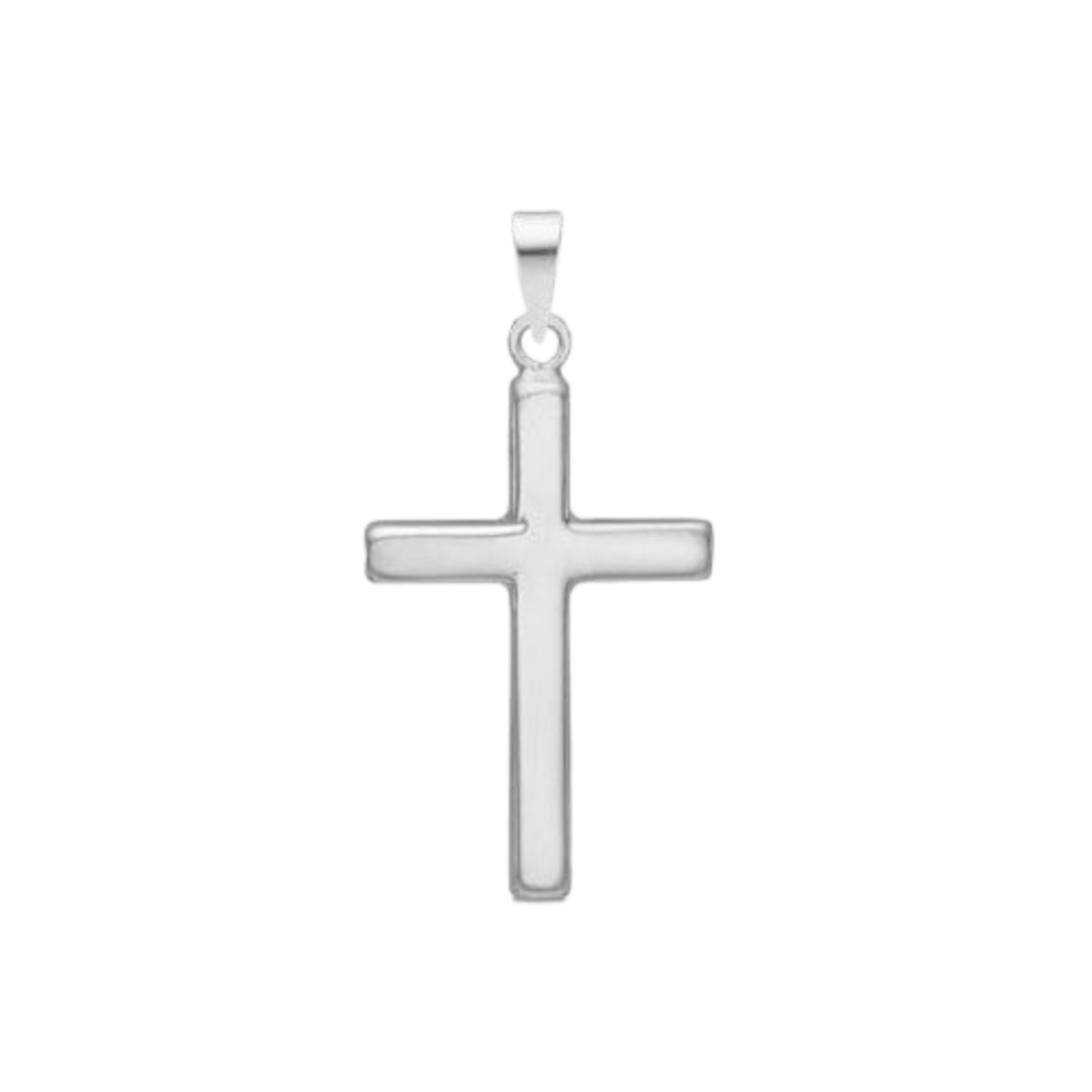 jwlry essentials Vedhæng Kors vedhæng medium 25 mm - sølv 8130542