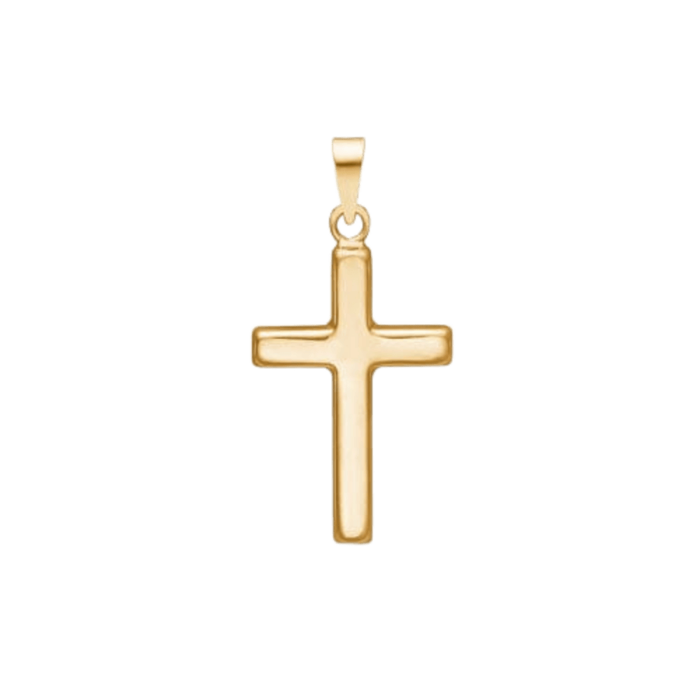 jwlry essentials Vedhæng Vedhæng med kors 20 mm - 14 karat guld 8530541