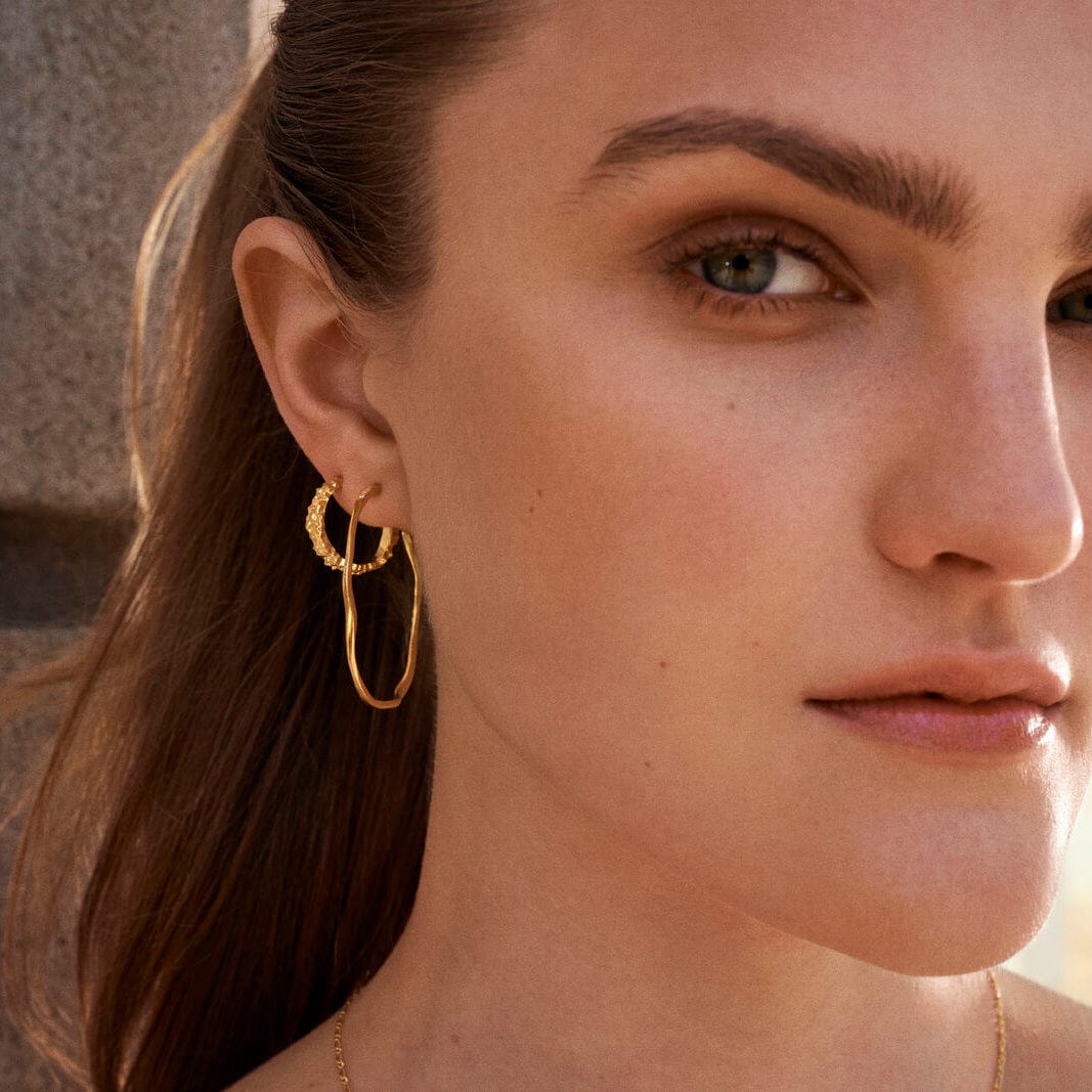 Maanesten Øreringe Aio Medium øreringe - Forgyldt 9566a