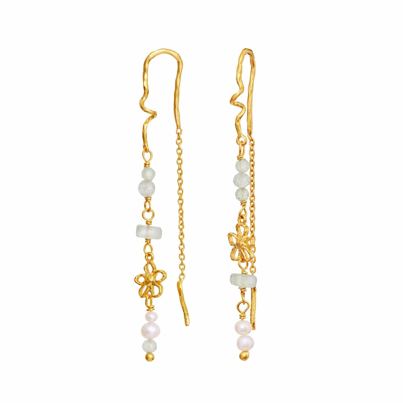 Maanesten Alfrida øreringe - forgyldt 10084a