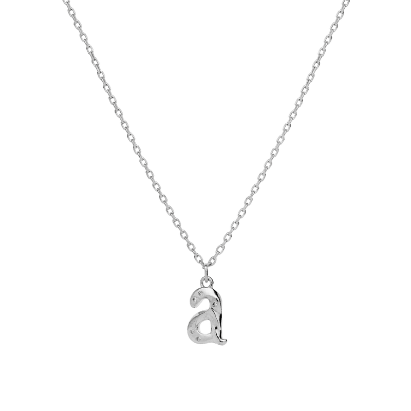 Maanesten Halskæder A Alphabet halskæde med bogstav - sølv 2744c