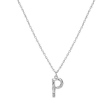 Maanesten Halskæder P Alphabet halskæde med bogstav - sølv 2759c
