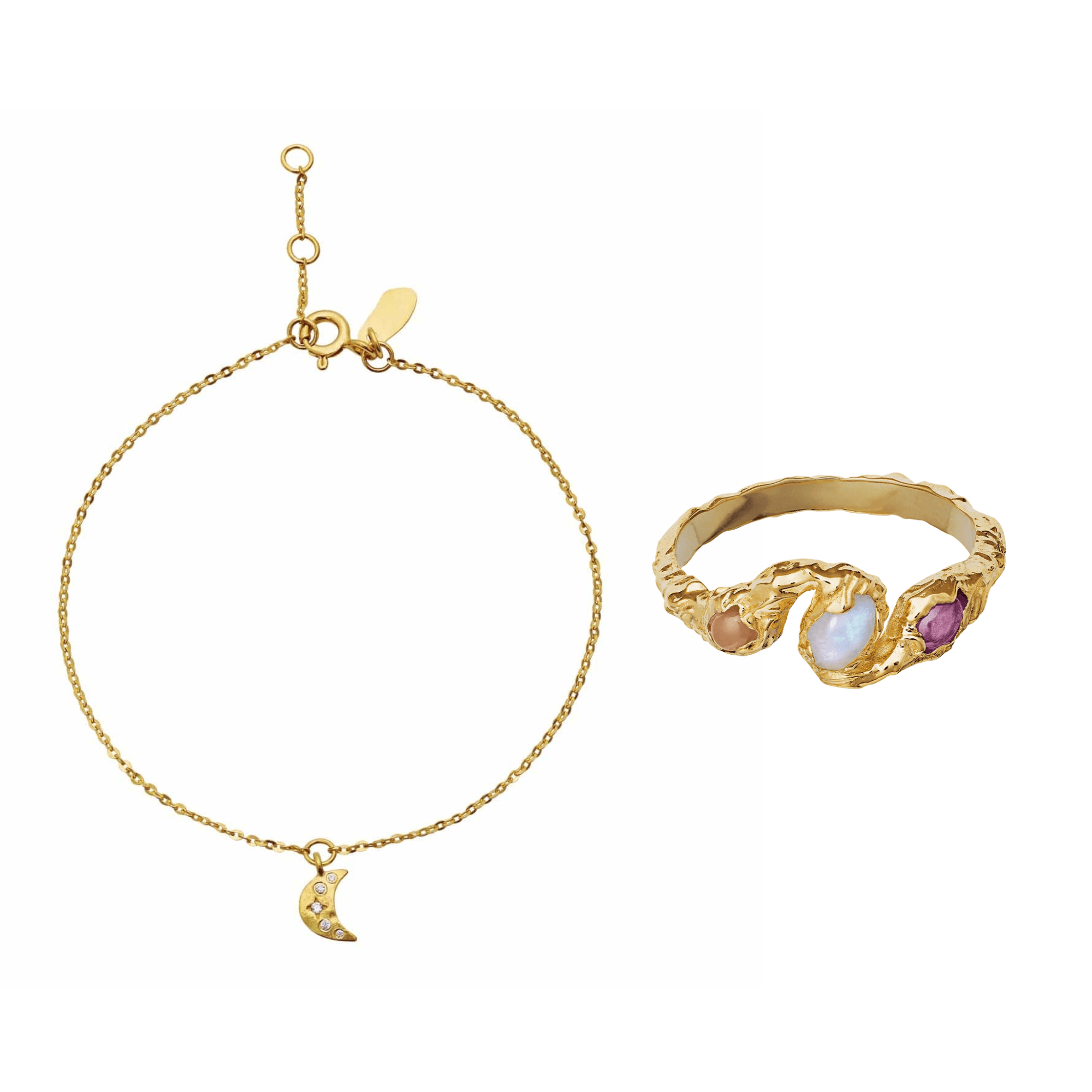 Maanesten Smykkesæt Baila smykkesæt - forgyldt