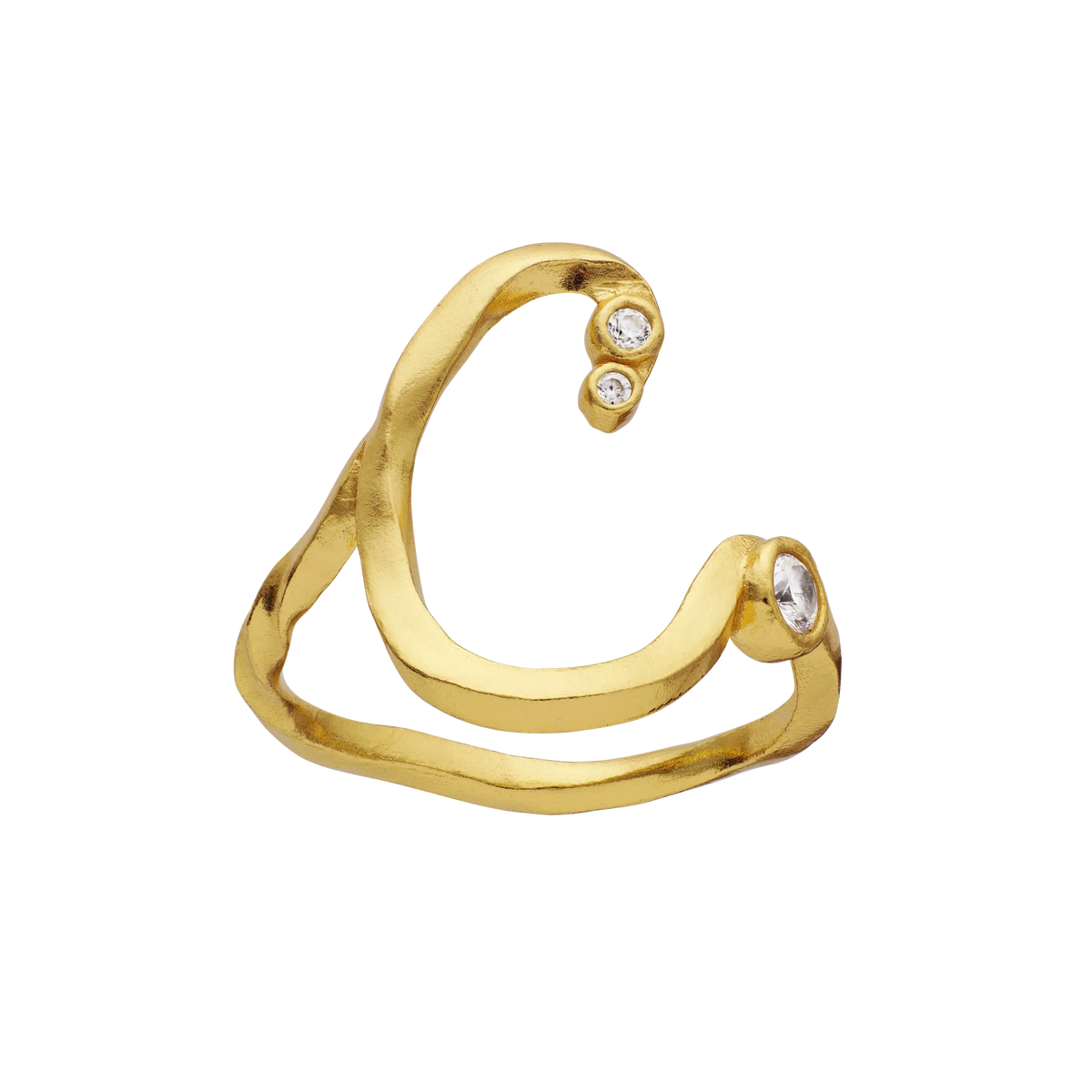 Maanesten Ringe C Alphabet Ring - forgyldt