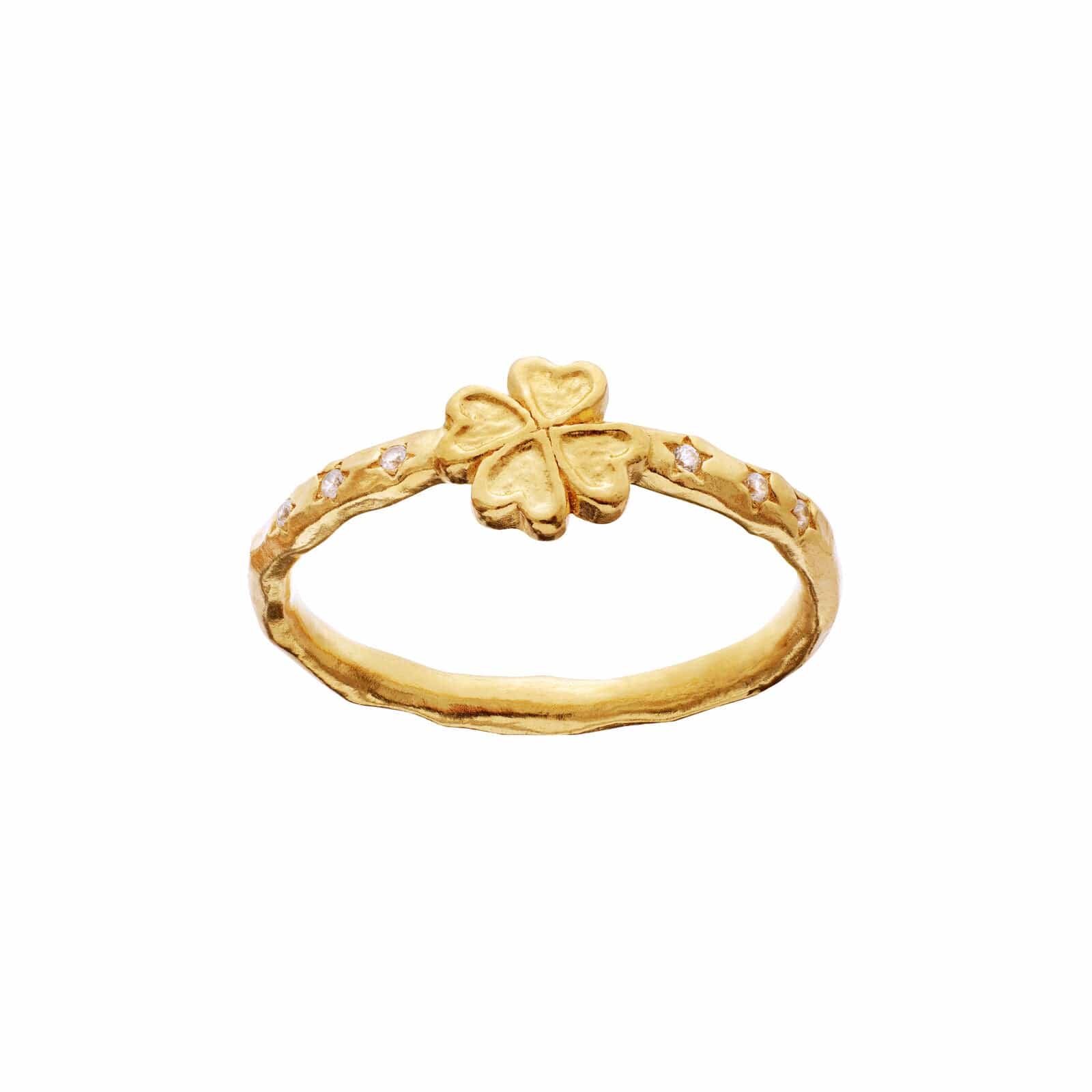 Maanesten Clover ring - forgyldt