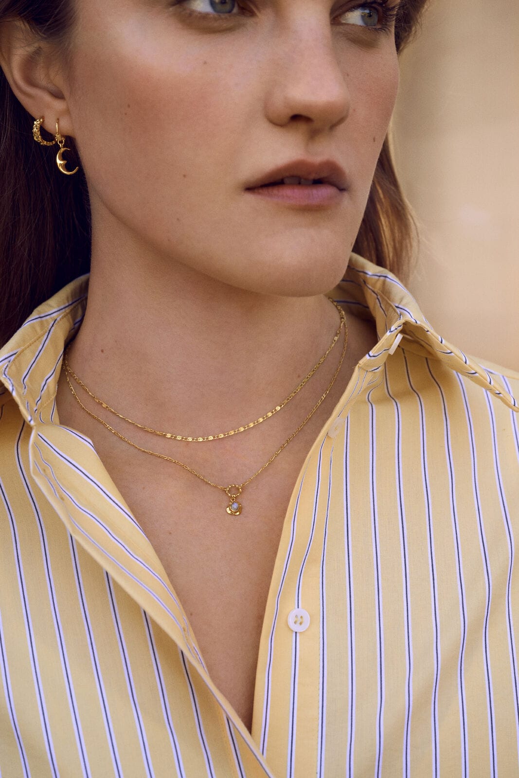 Maanesten Halskæder Dorith halskæde - Forgyldt 2562a