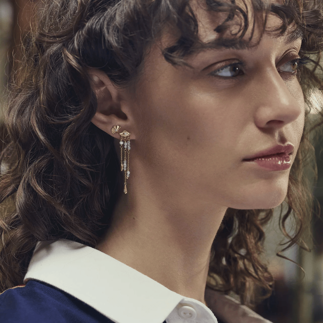 Maanesten Øreringe Fantine øreringe - forgyldt 10046a