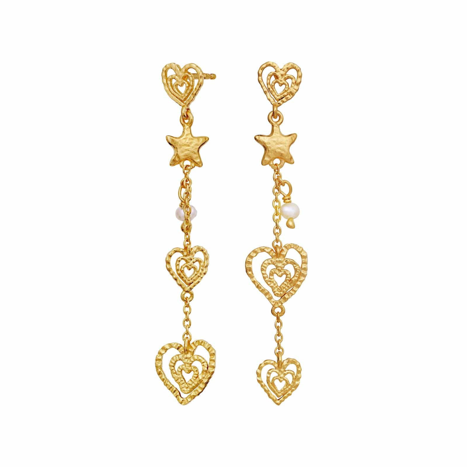 Maanesten Irena øreringe - forgyldt 10096A