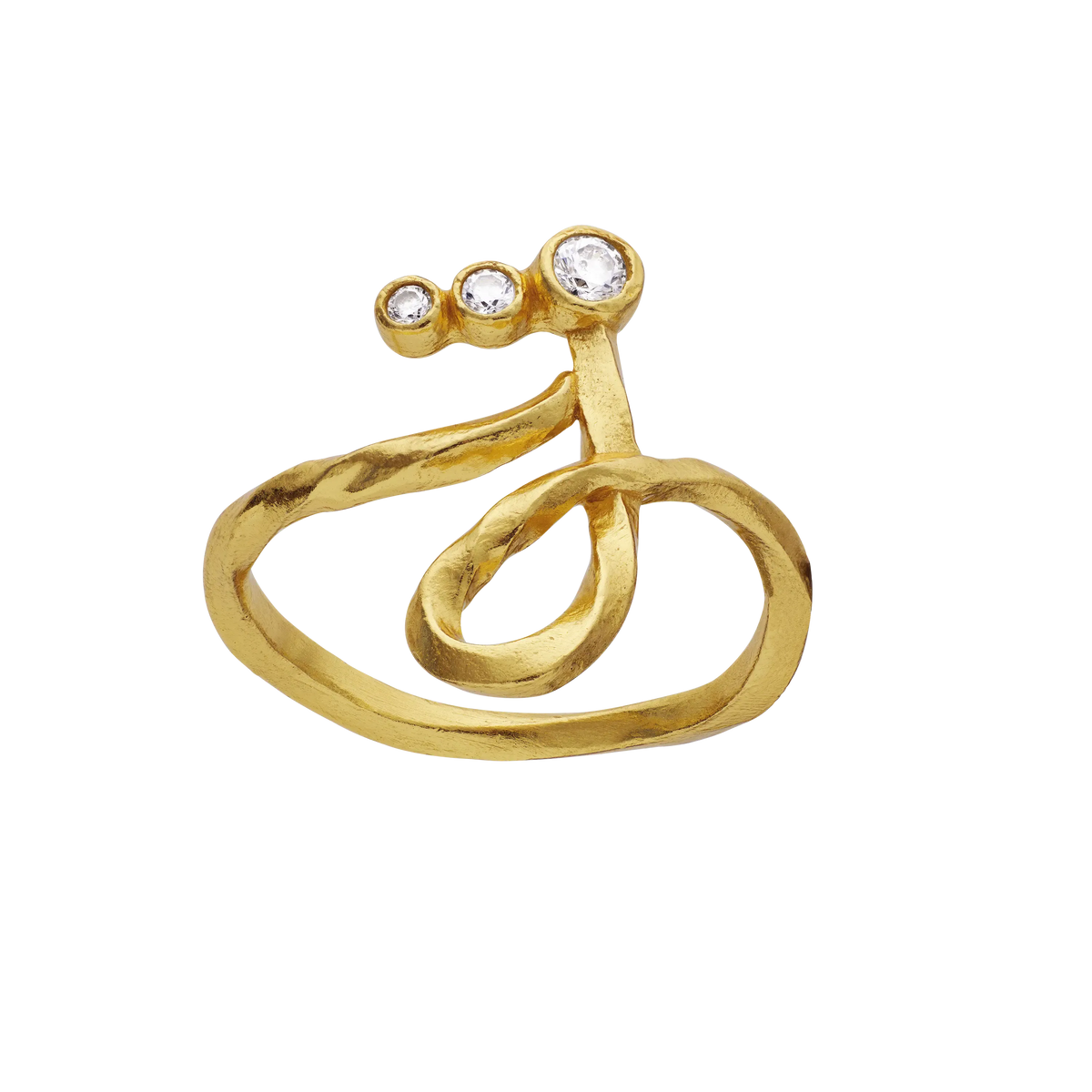 Maanesten Ringe J Alphabet Ring - forgyldt