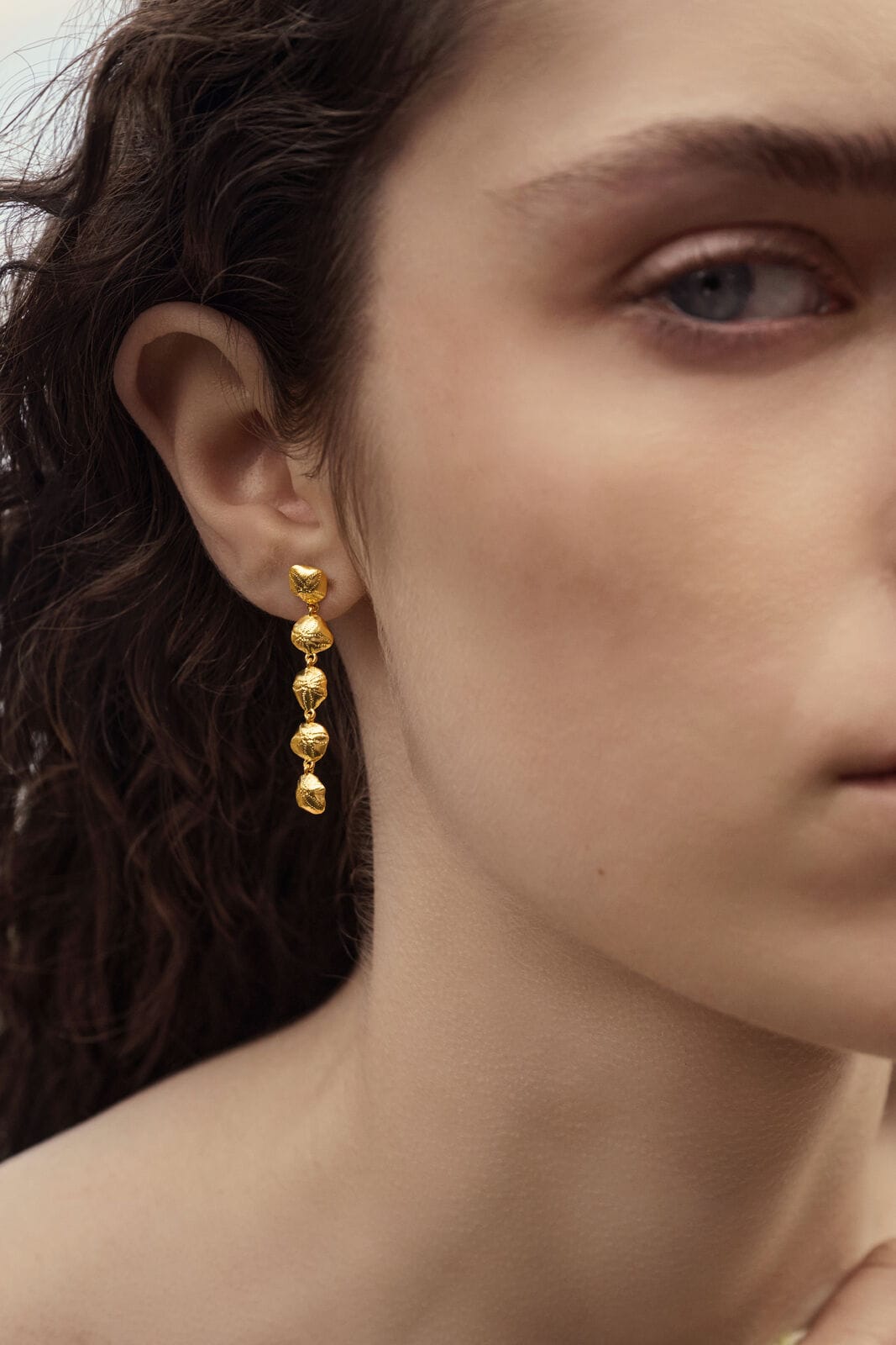 Maanesten Kishi øreringe - forgyldt 10100A