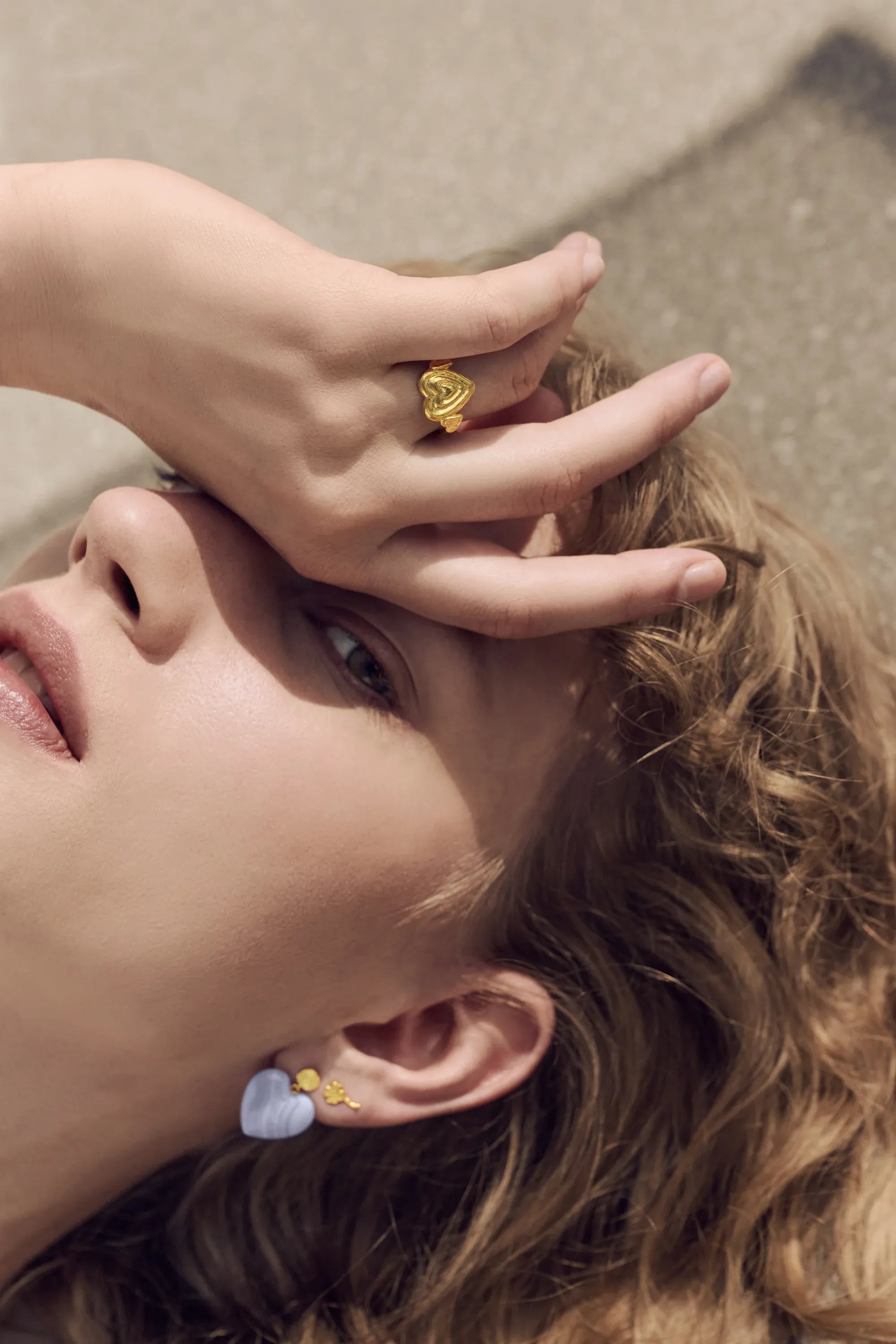 Maanesten Mabel Ring - forgyldt