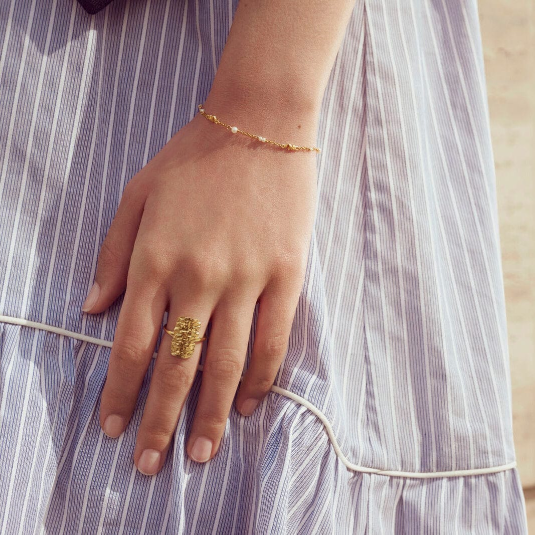 Maanesten Armbånd Mero armbånd med perler - Forgyldt 8581a