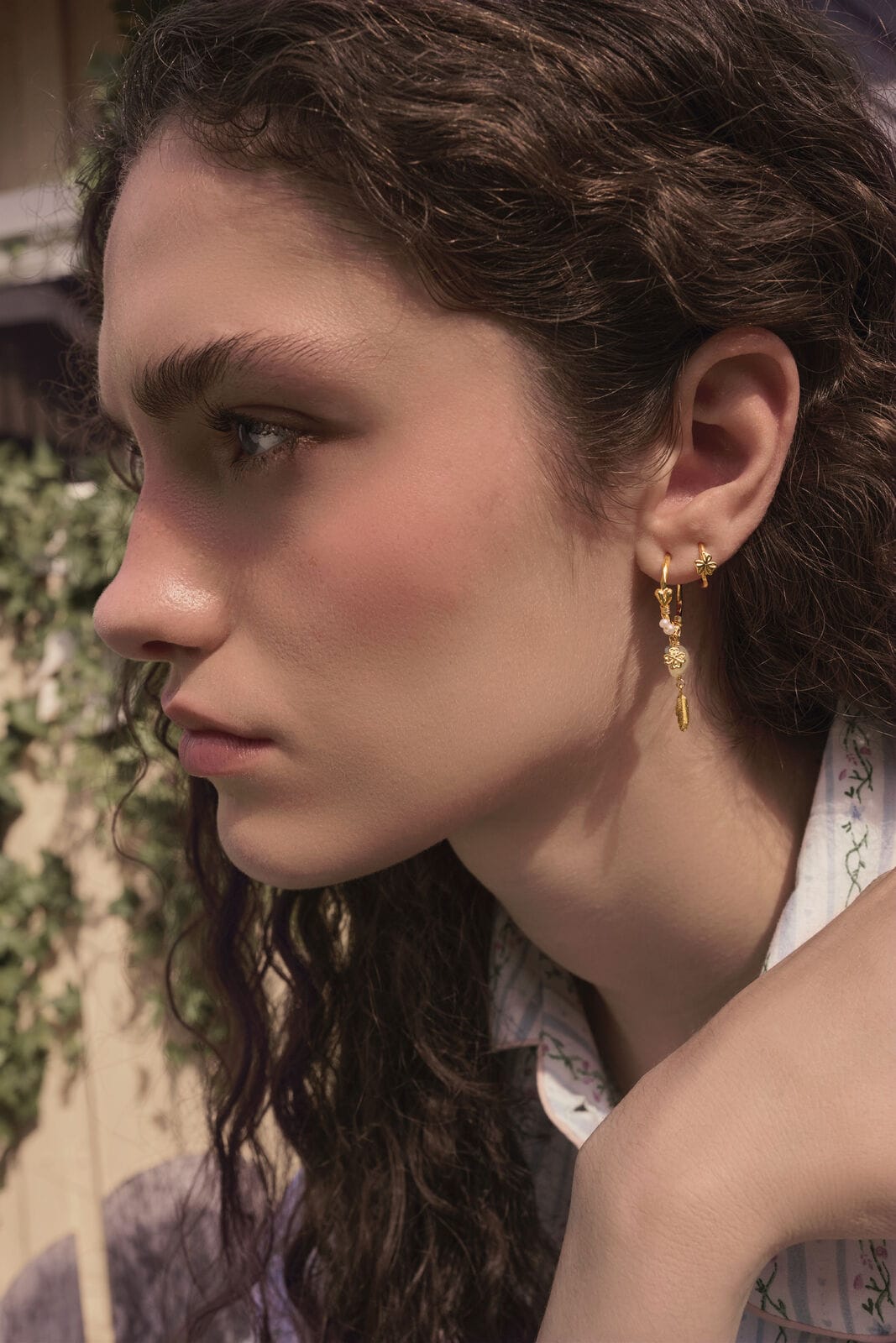 Maanesten Nadine øreringe - forgyldt 10105A