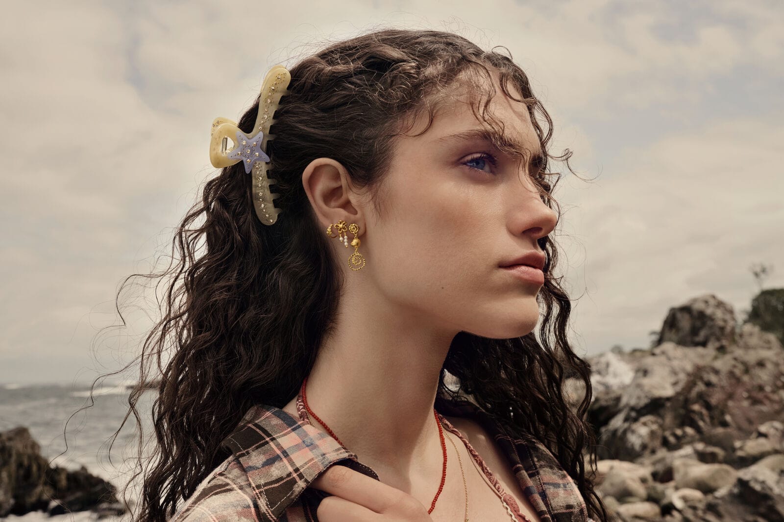 Maanesten Nicola øreringe - forgyldt 10106A