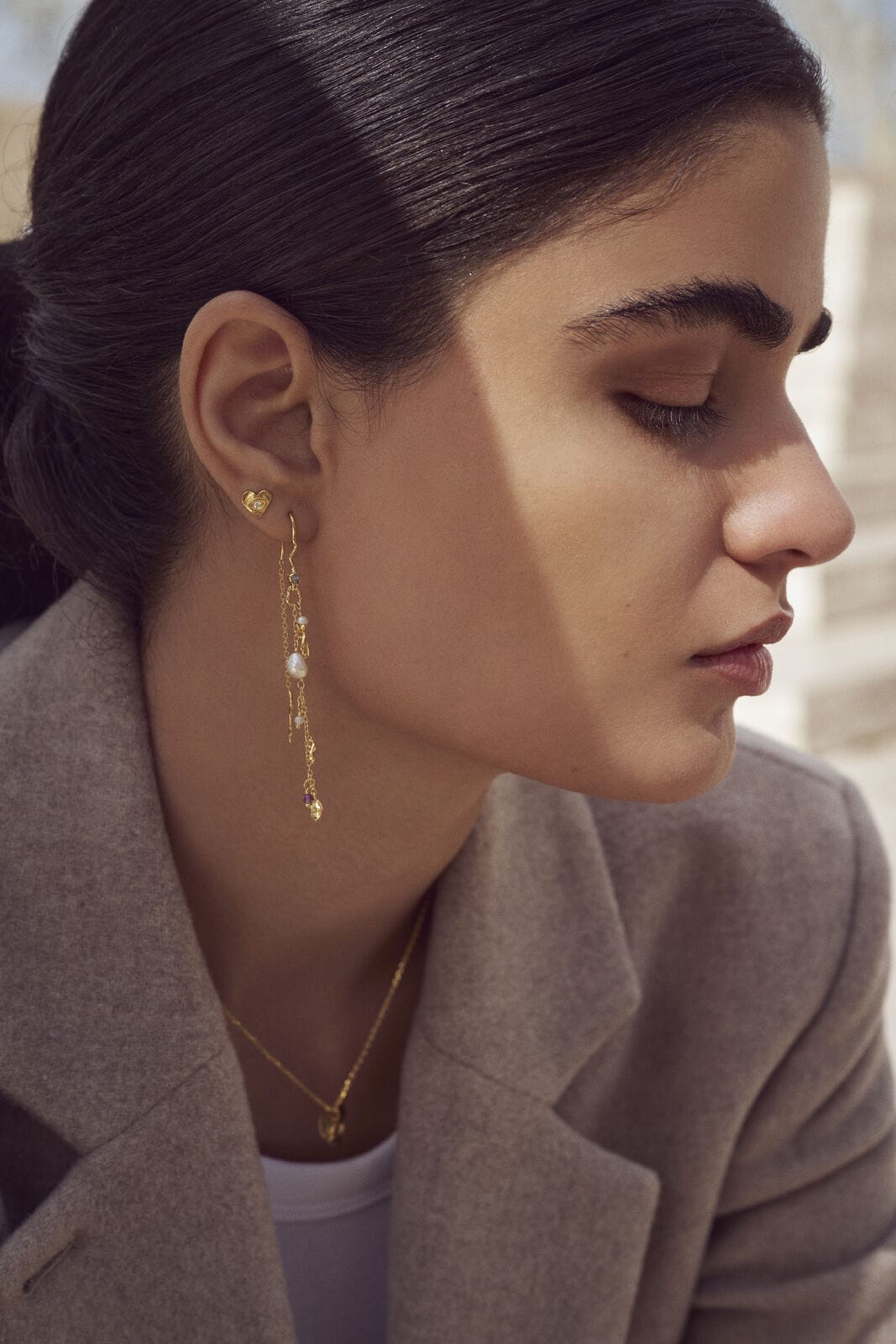 Maanesten Smykkesæt Poppy sæt - forgyldt