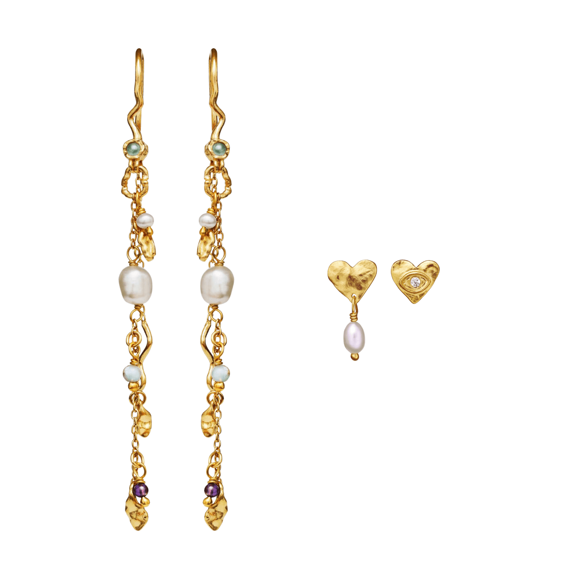 Maanesten Smykkesæt Poppy smykkesæt - forgyldt