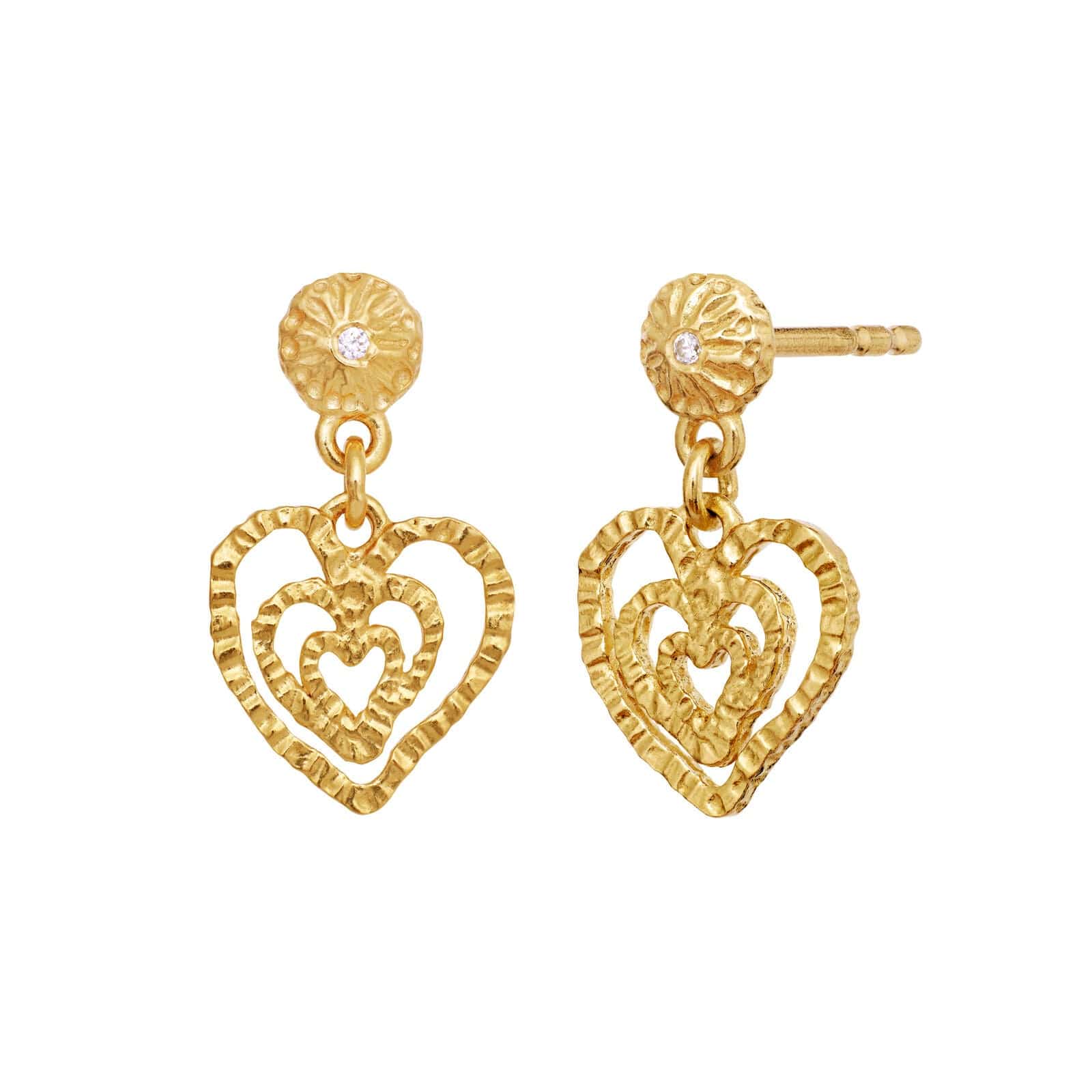 Maanesten Sada øreringe - forgyldt 10110A