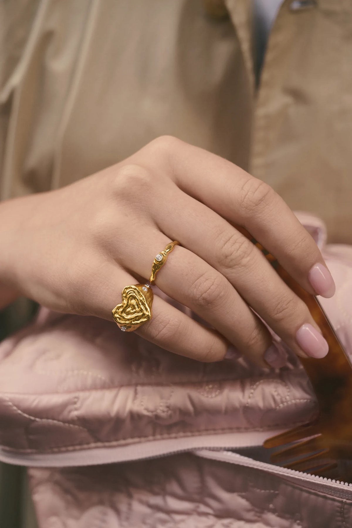 Maanesten Ringe Sani ring - forgyldt