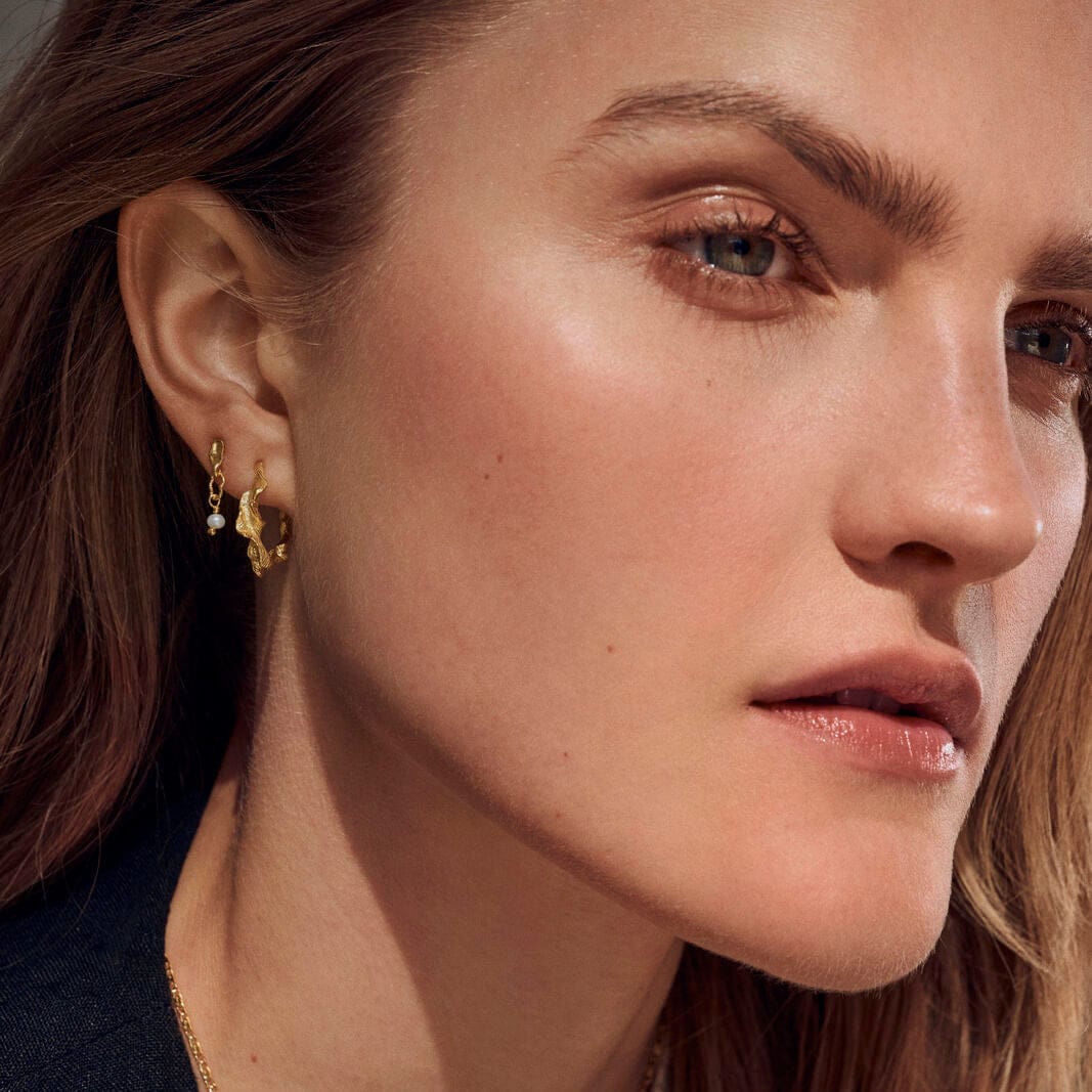 Maanesten Øreringe Seraphine øreringe med perle - Sølv 9728c