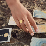 Maanesten Ringe Sunna vendbar Ring - forgyldt