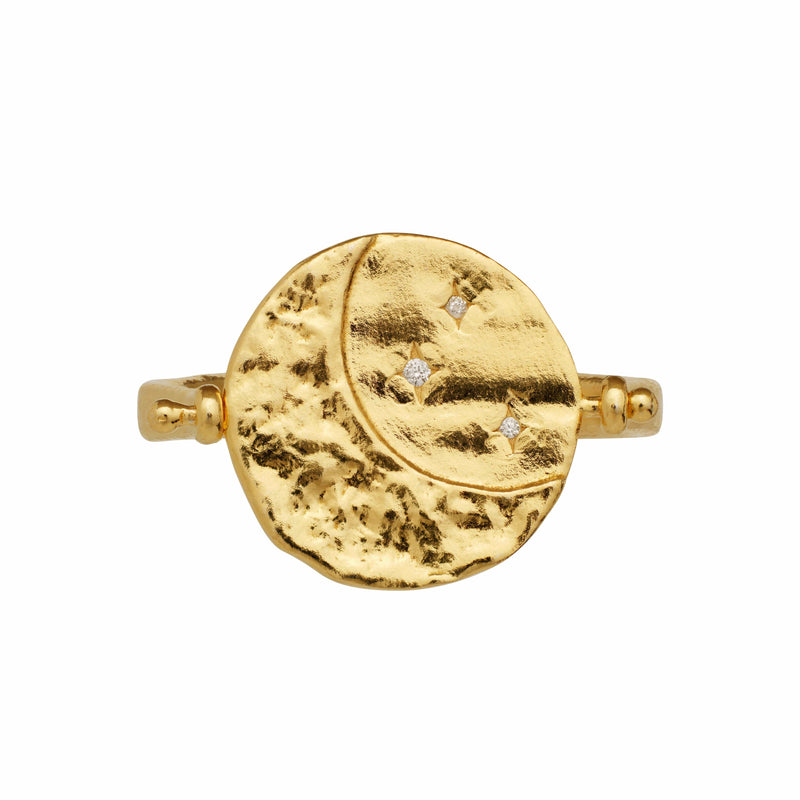 Maanesten Ringe Sunna vendbar Ring - forgyldt