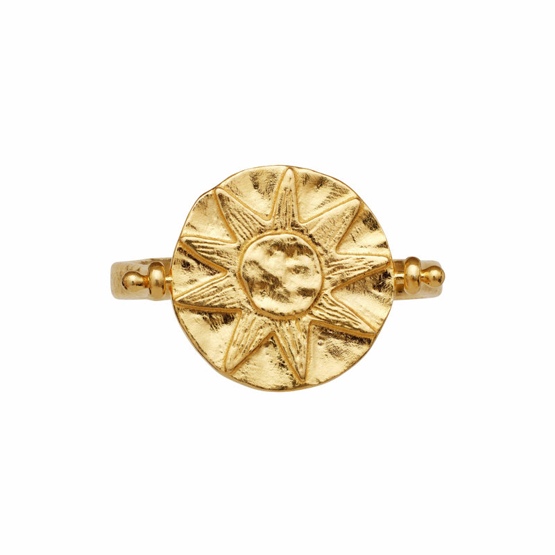 Maanesten Ringe Sunna vendbar Ring - forgyldt