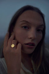 Maanesten Ringe Sunna vendbar Ring - forgyldt