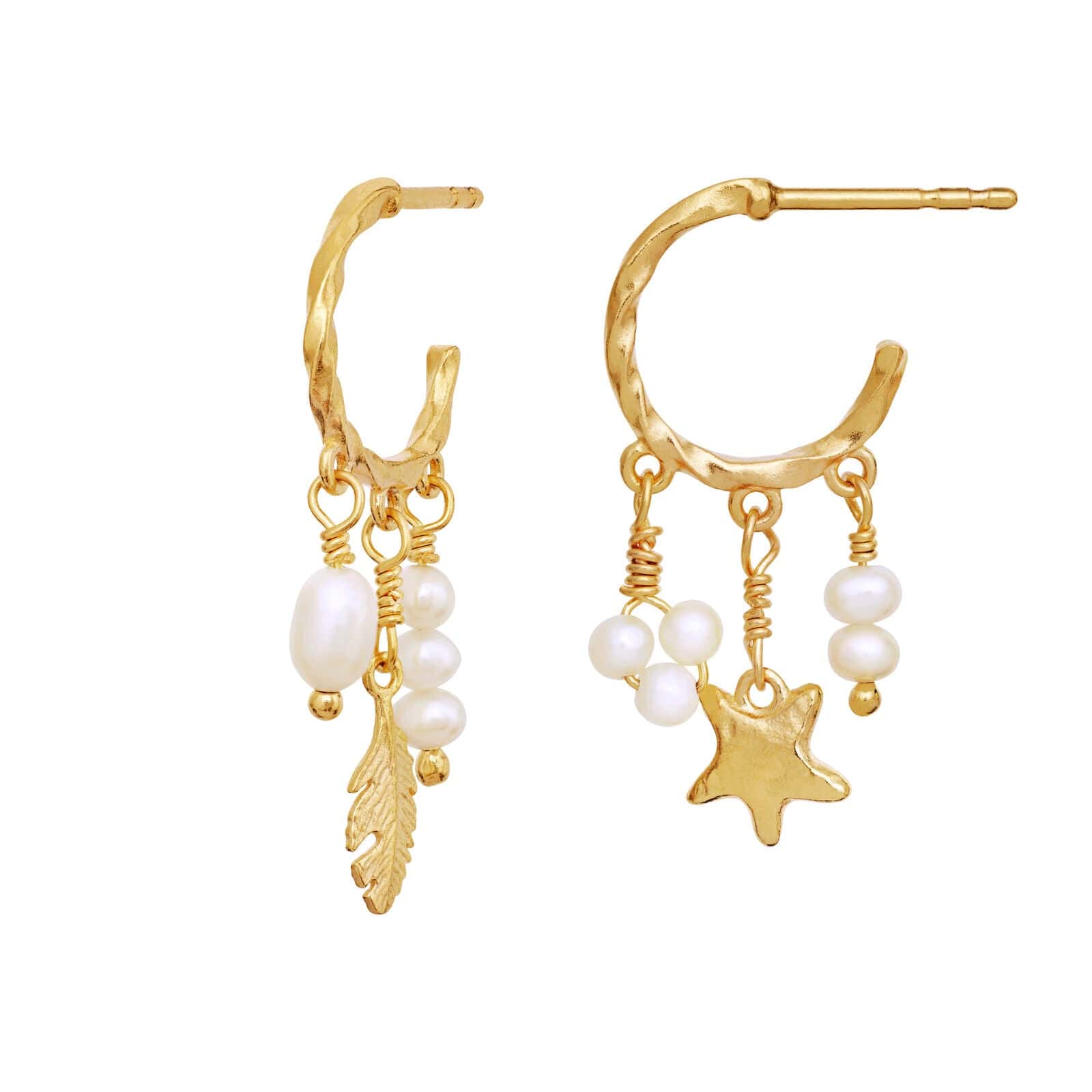 Maanesten Susu øreringe - forgyldt 10112A