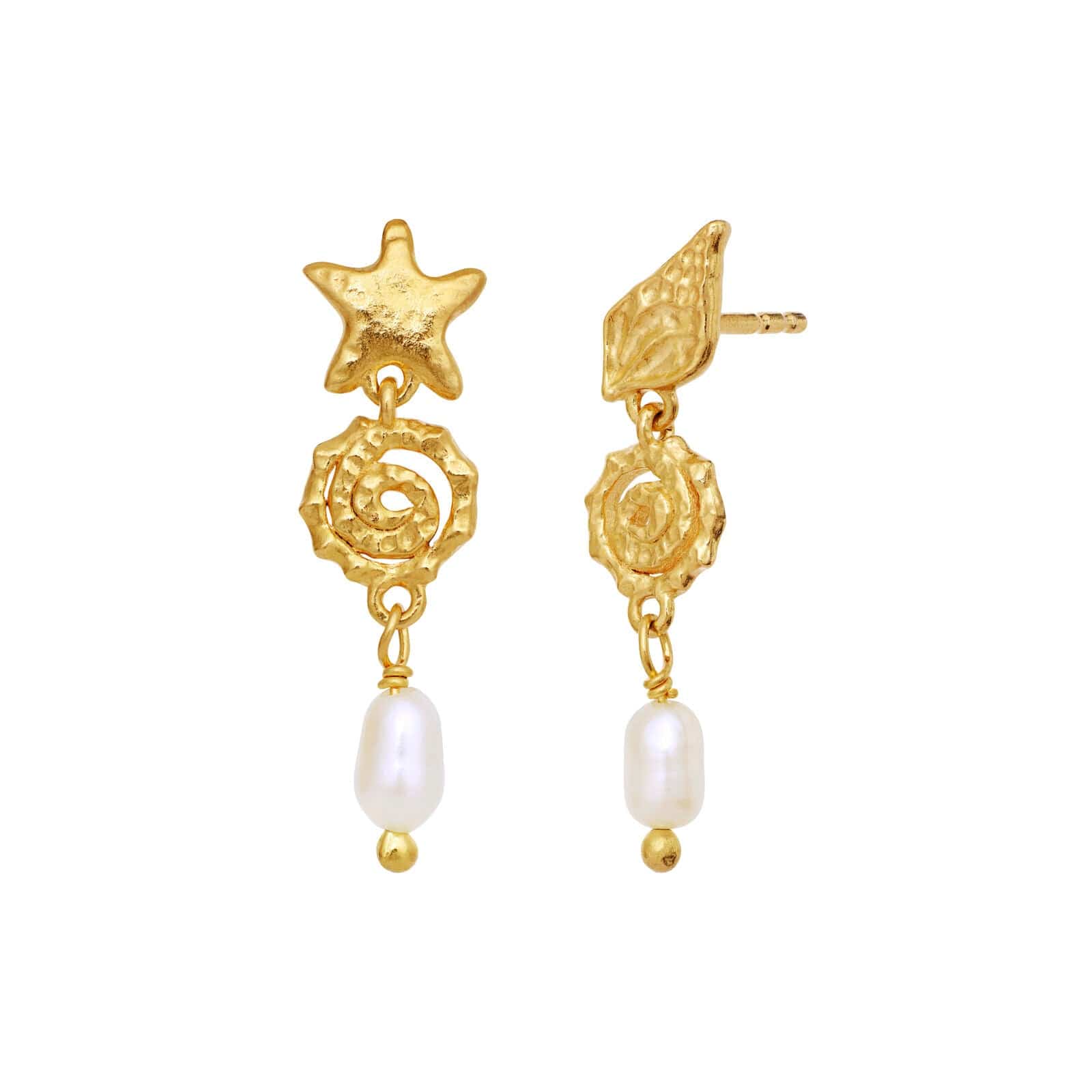 Maanesten Zumi øreringe - forgyldt 10118A