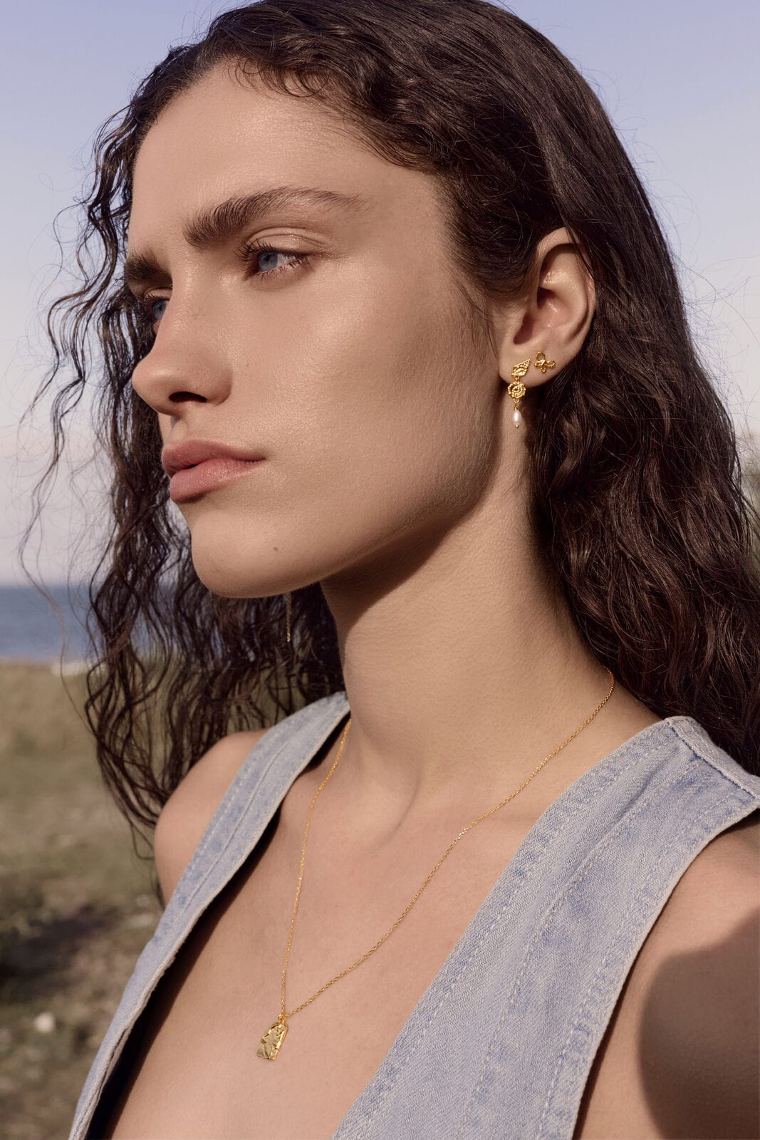 Maanesten Zumi øreringe - forgyldt 10118A