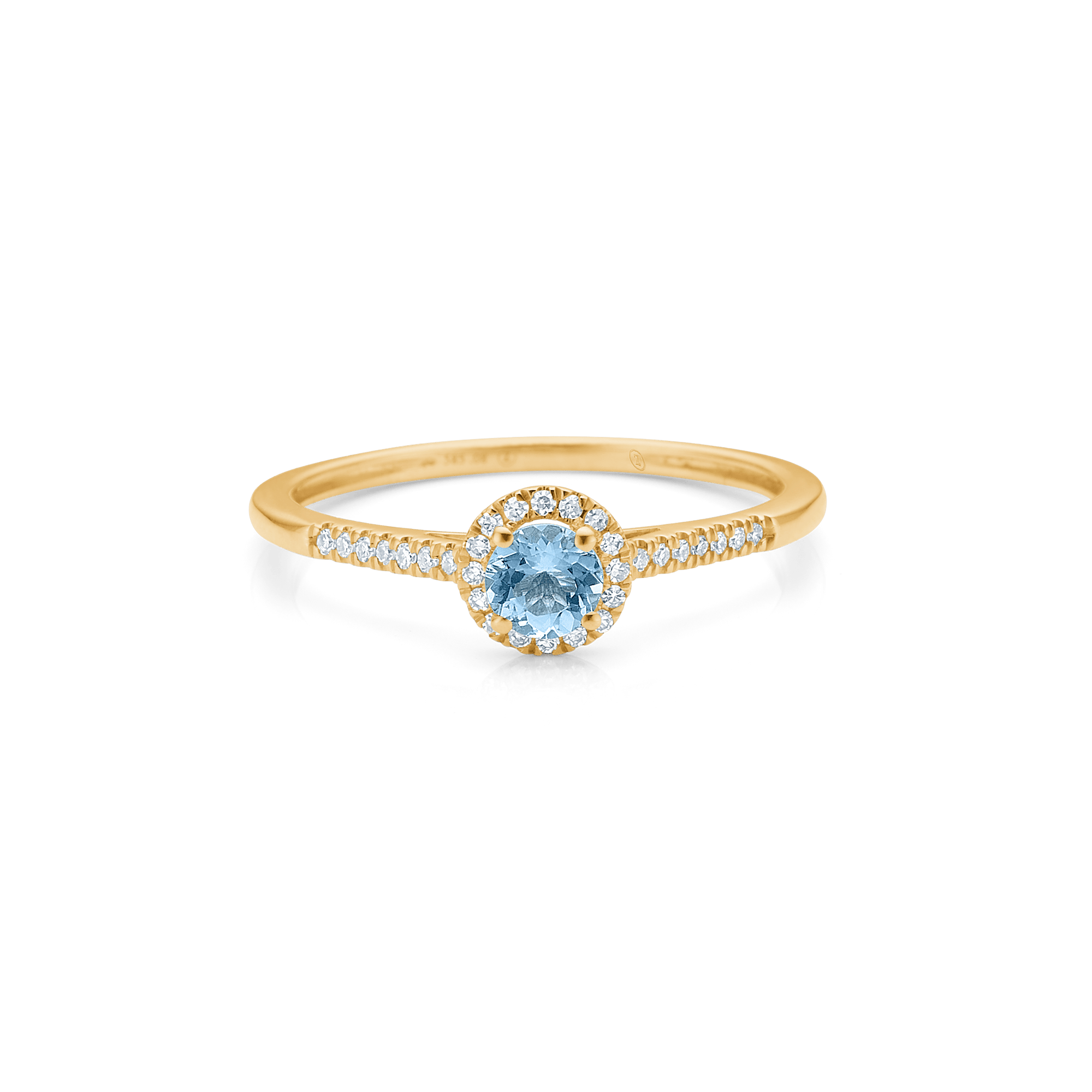 Mads Z Blush n' Blue ring med aquamarin og 0,08 ct. - 14 karat