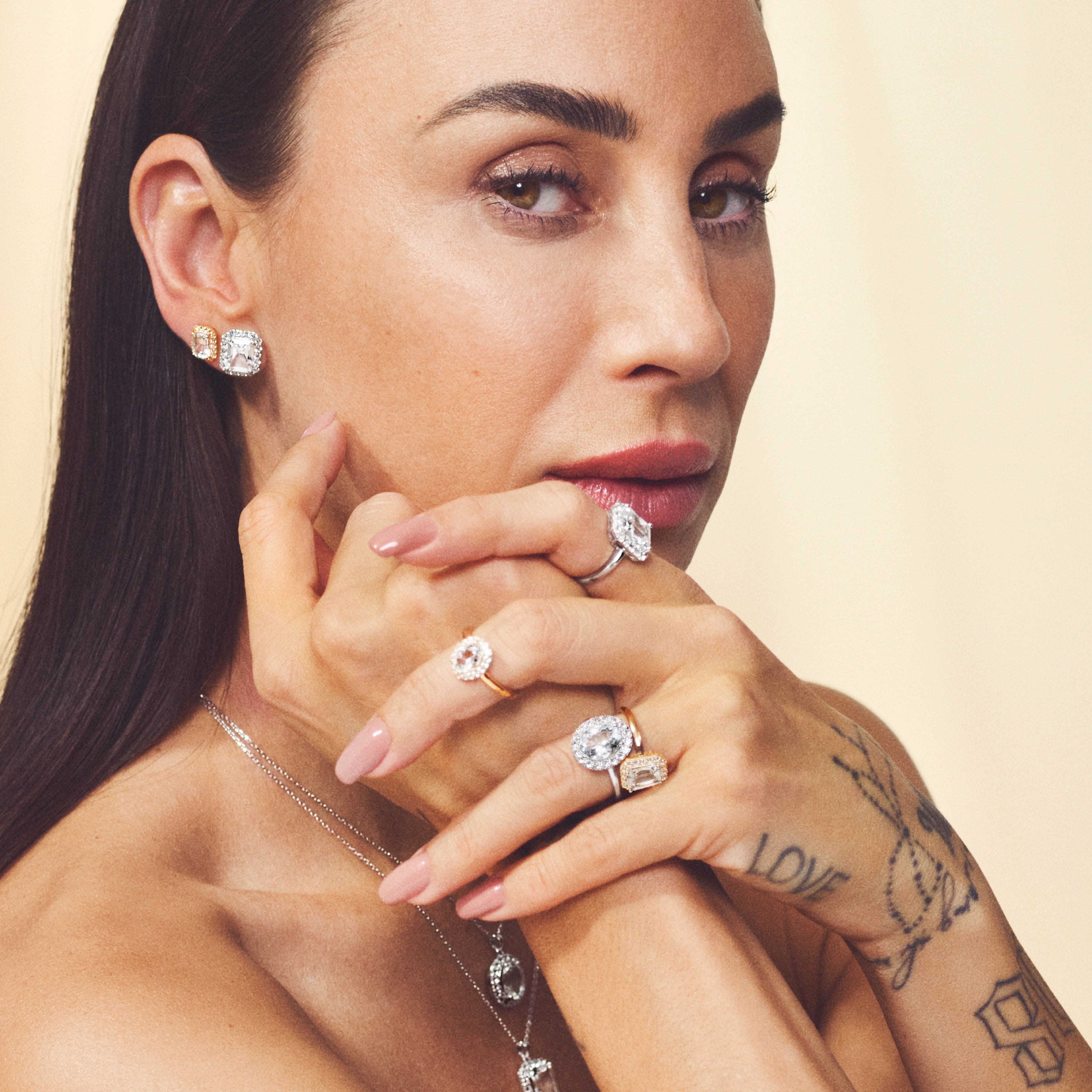 Mads Z Ringe Celestial by Medina ring med hvid topas - sølv