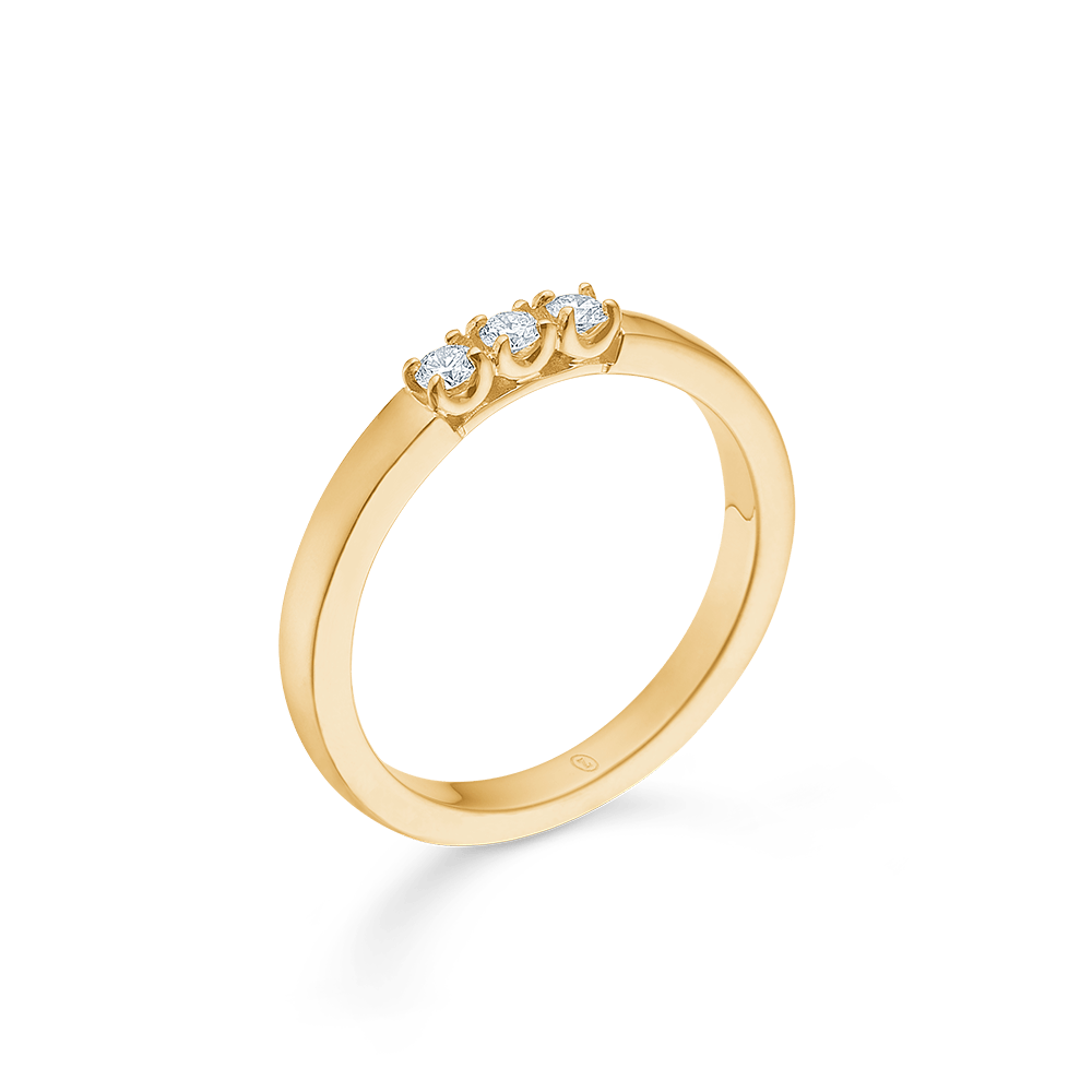 Mads Z Ringe Crown Alliance 3 x 0,04 ct. W.SI - 14 kt.