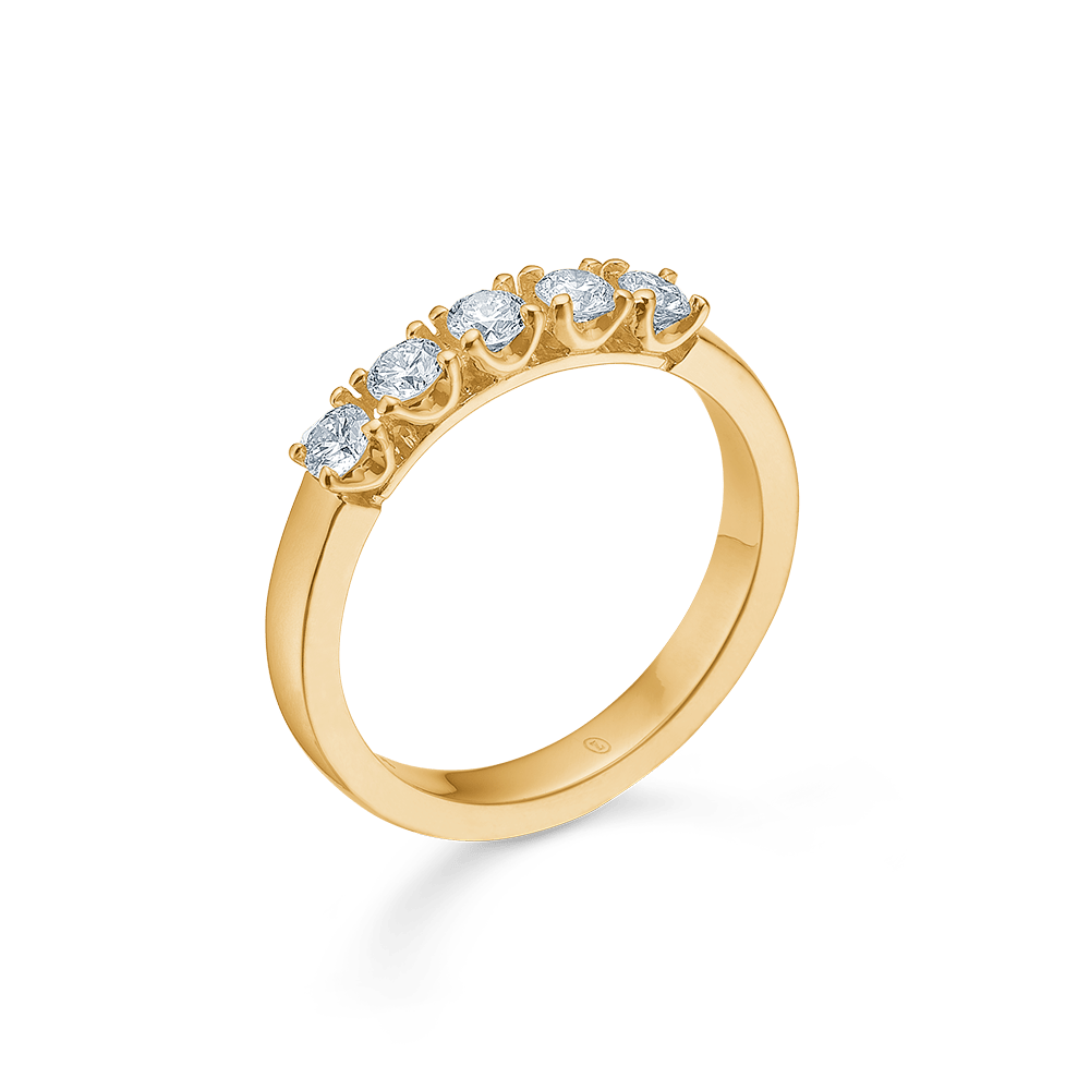 Mads Z Ringe Crown Alliance 5 x 0,09 ct. W.SI - 14 kt.