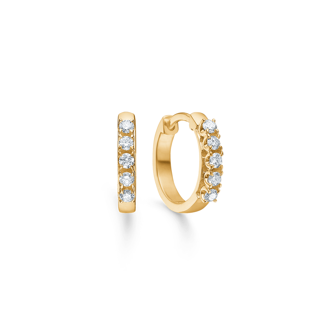 Mads Z Øreringe Crown Alliance ørering med 10 x 0,02 ct. W.SI - 14 kt. 1511845