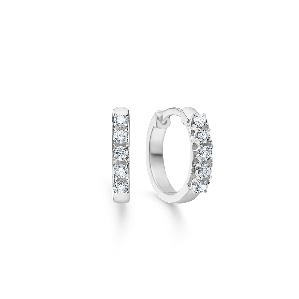 Mads Z Øreringe Crown Alliance ørering med 10 x 0,02 ct. W.SI brillianter - 14 kt. 1611845