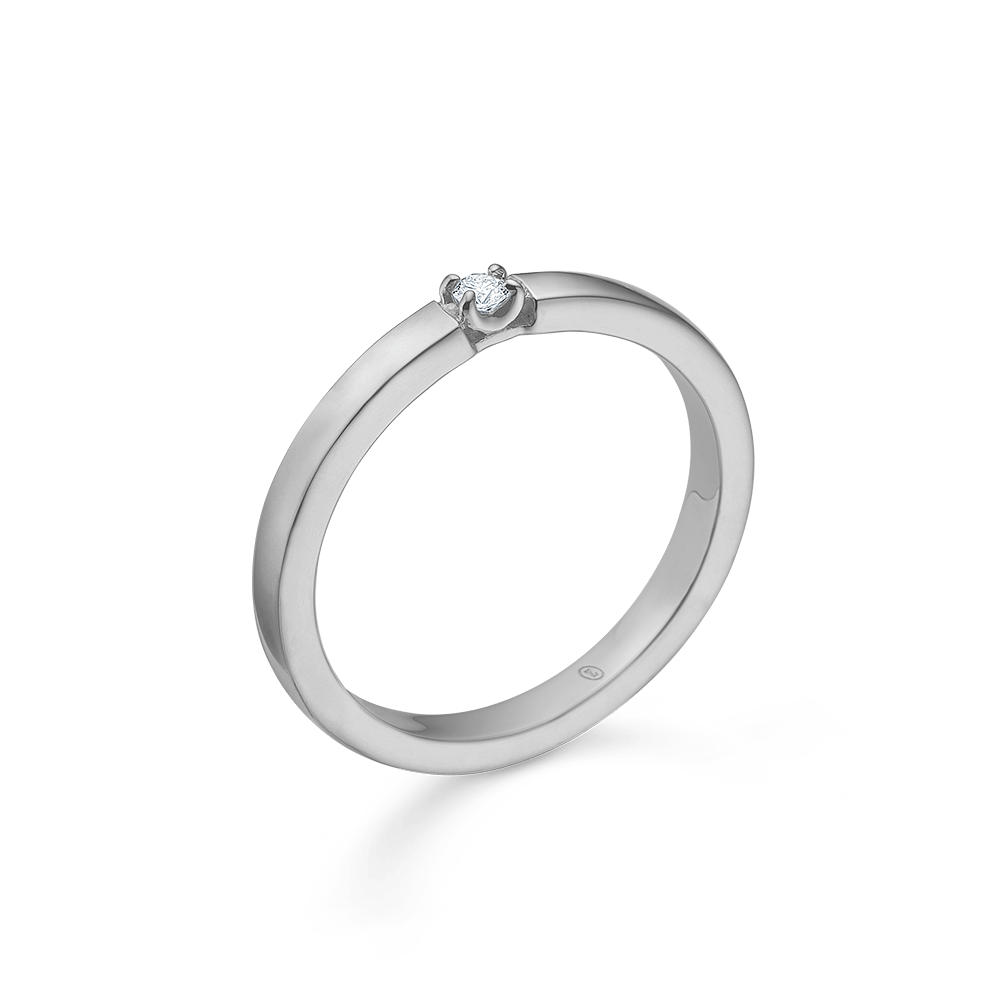 Mads Z Ringe Crown Alliance ring 1 x 0,04 ct. W.SI - 14 kt. hvidguld