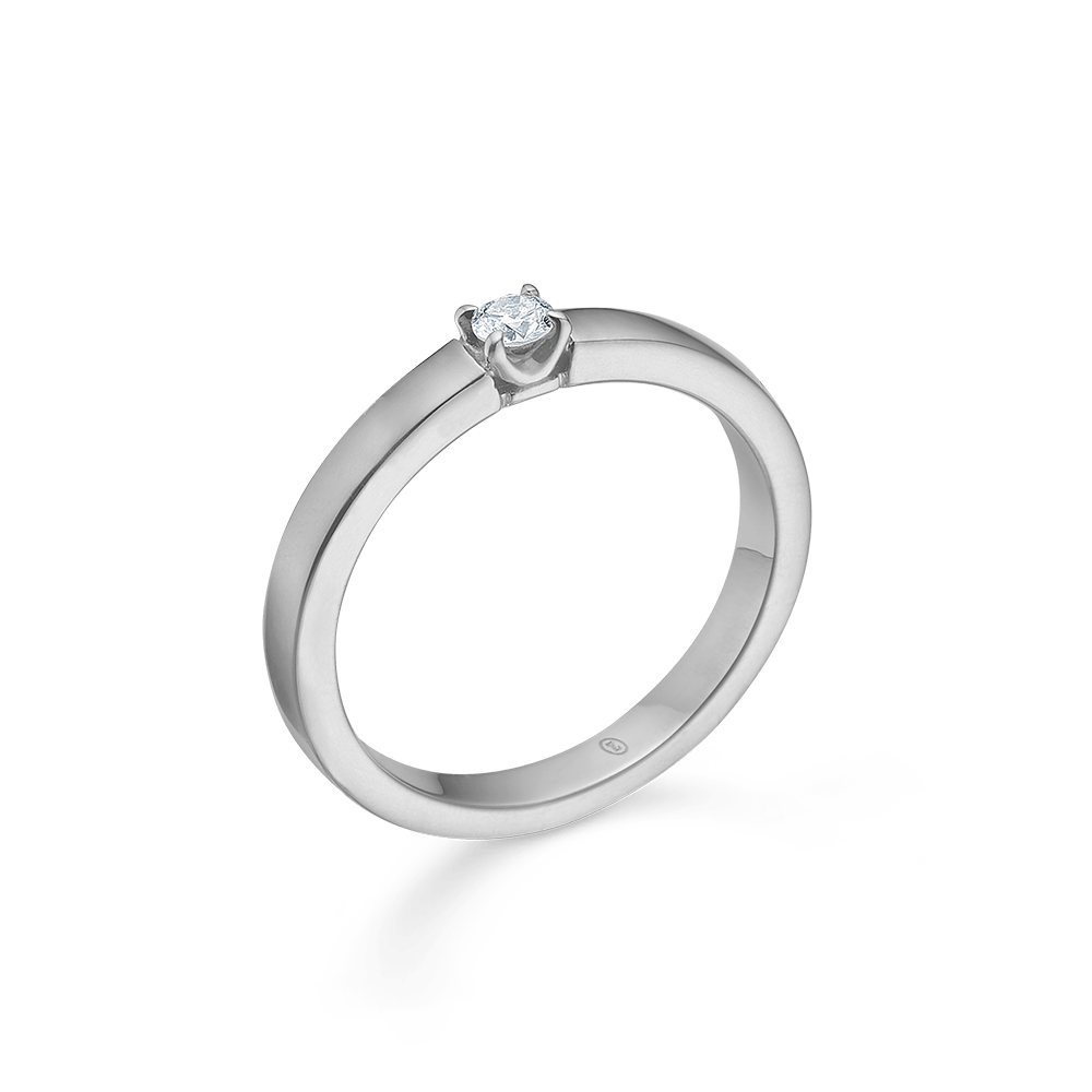 Mads Z Ringe Crown Alliance ring 1 x 0,09 ct. W.SI - 14 kt. hvidguld