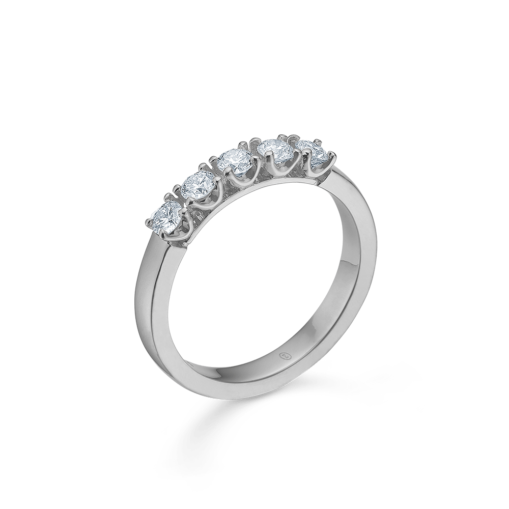 Mads Z Ringe Crown Alliance ring 5 x 0,09 ct. W.SI - 14 kt. hvidguld