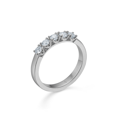 Mads Z Ringe Crown Alliance ring 5 x 0,09 ct. W.SI - 14 kt. hvidguld