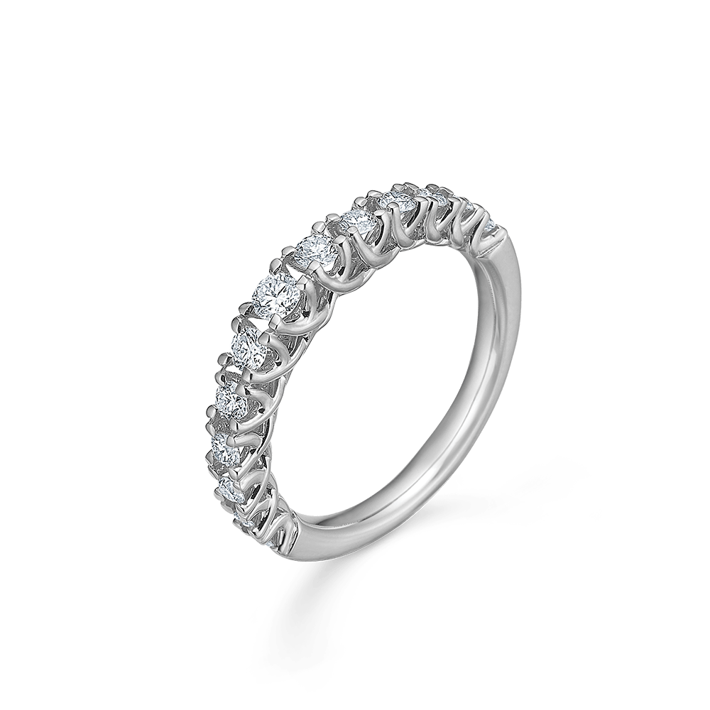 Mads Z Ringe Crown Princess ring med 0,50 ct. W.SI - 14 kt. hvidguld