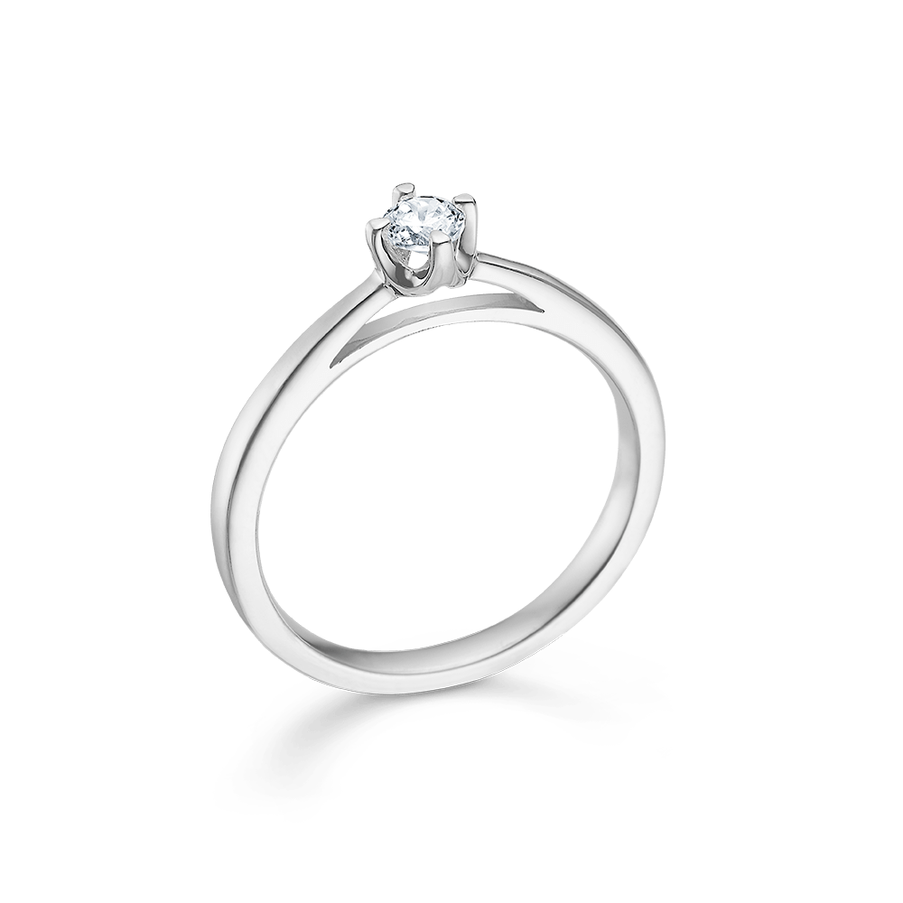 Mads Z Ringe Crown ring m. 0,16 ct. W.SI - 14 kt. hvidguld